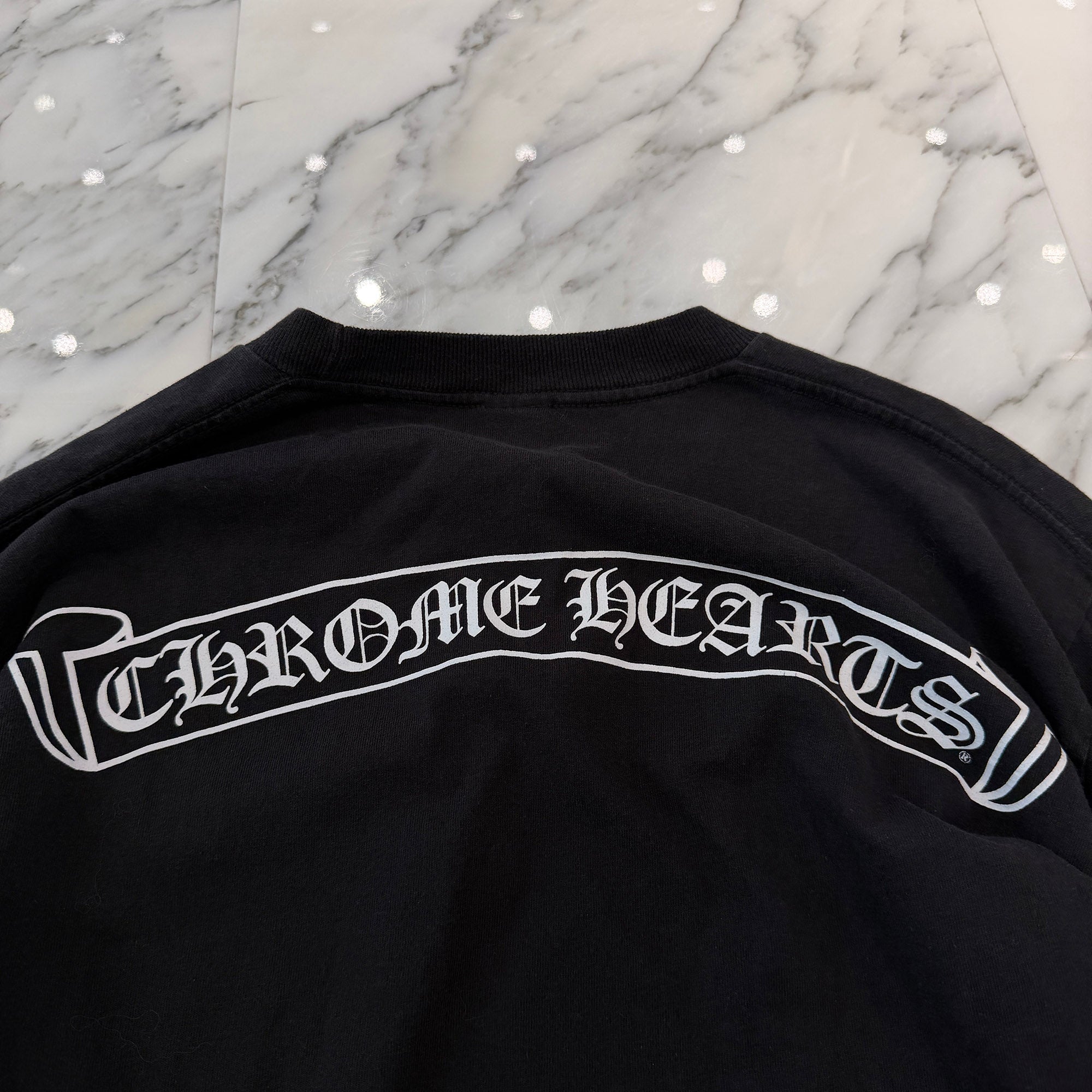 CHROME HEARTS Back Scroll Vertical Logo Long Sleeve Tee Size L クロムハーツ バック スクロール バーティカルロゴ ロングスリーブTシャツ サイズL