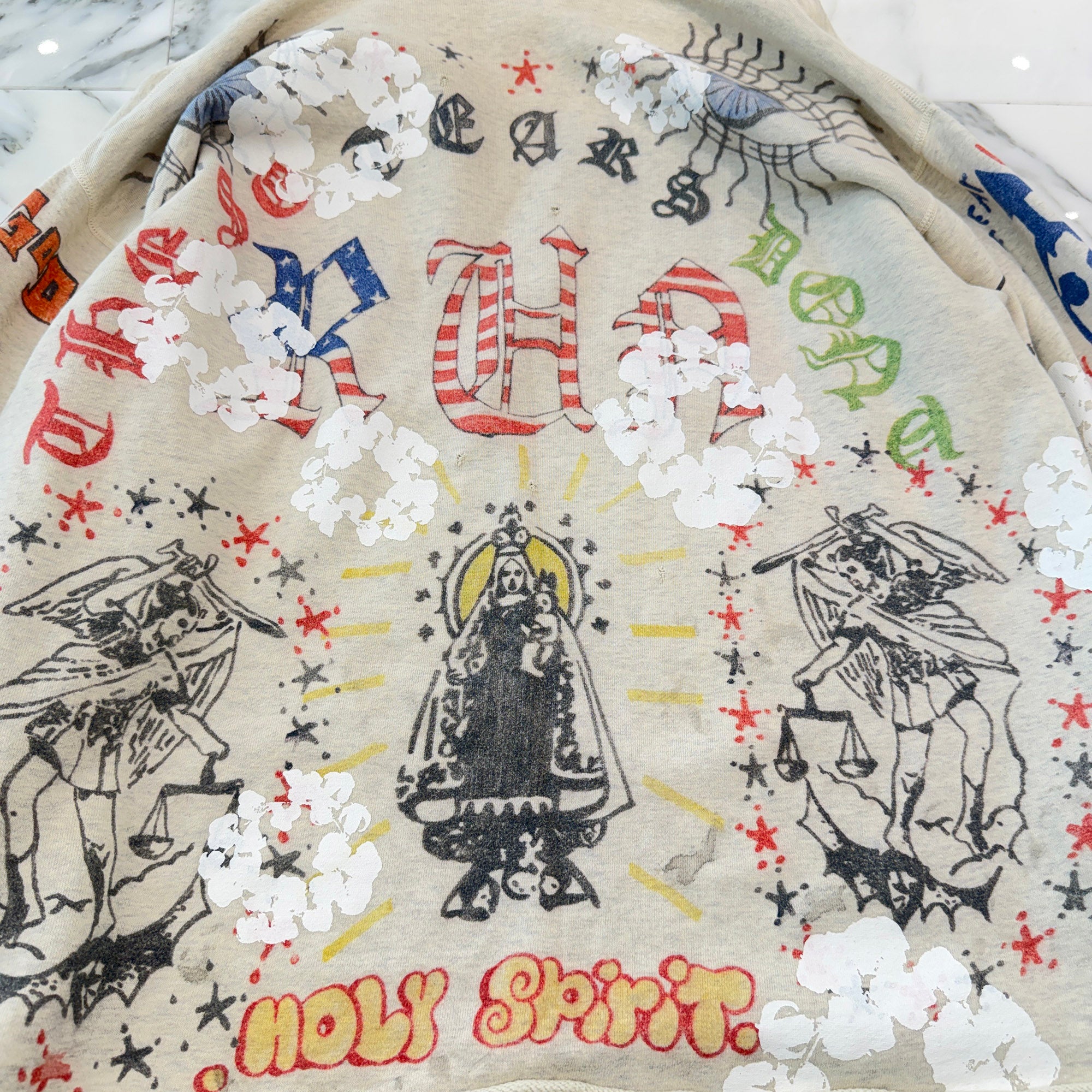 SAINT Mxxxxxx x DENIM TEARS 2022SS GREENAFFITTI HOODIE SM-S22-0000-083 Size XL セントマイケル×デニムティアーズ グラフィティー フーディ サイズXL