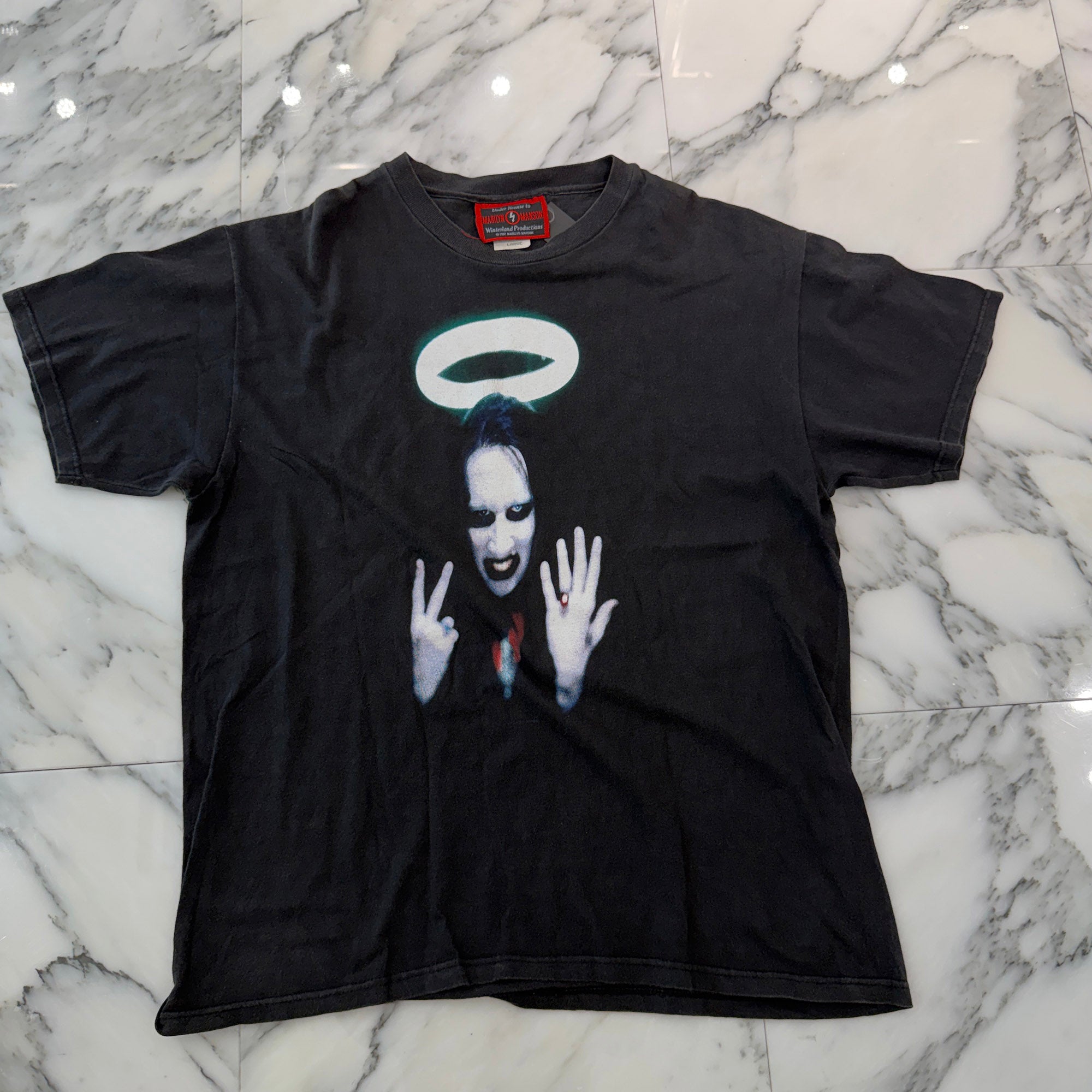 Vintage 90's MARILYN MANSON "Middle Fingers" Winterland S/S Tee Size L 90's マリリンマンソン "ミドル フィンガーズ" ウィンターランド社製 Tシャツ サイズL