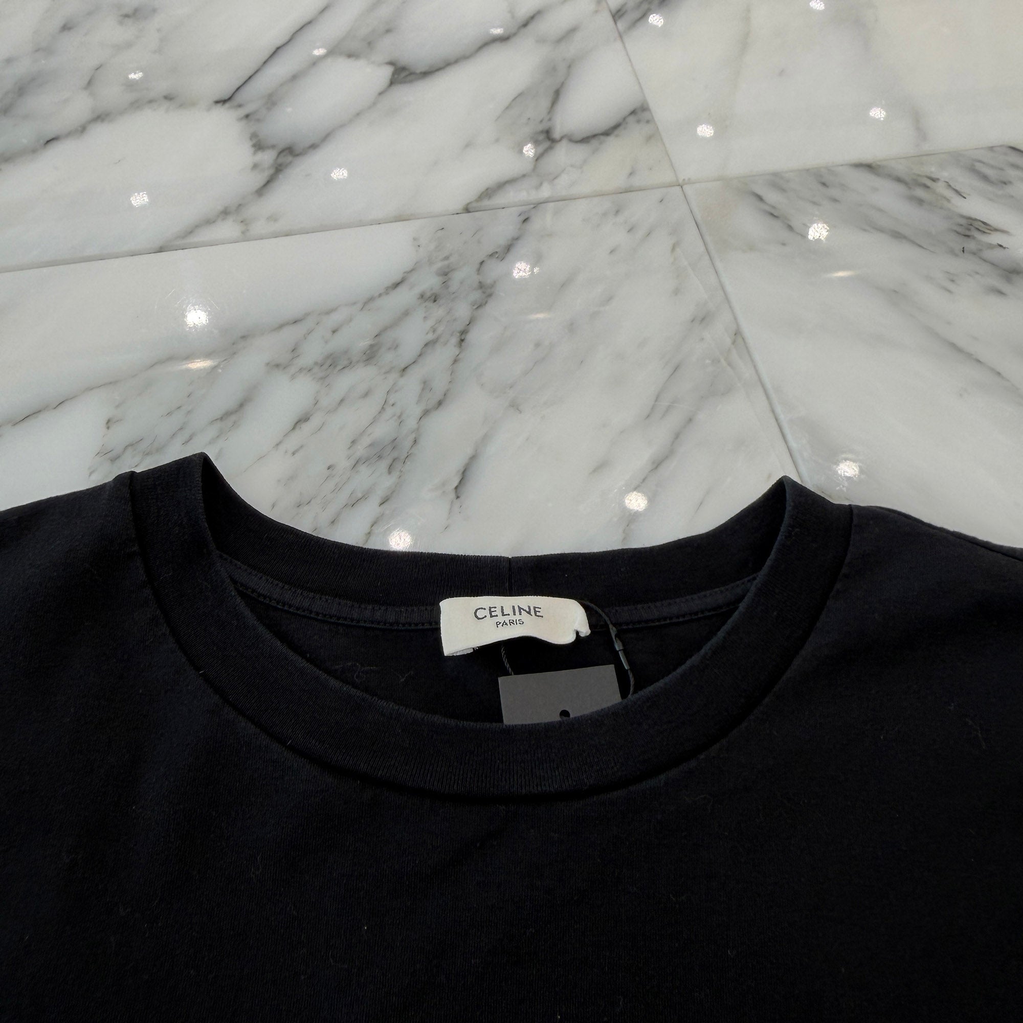 CELINE 2022SS Gradation Logo Cotton Tee 2X10B671Q Size L セリーヌ グラデーション ロゴ コットン Tシャツ サイズL