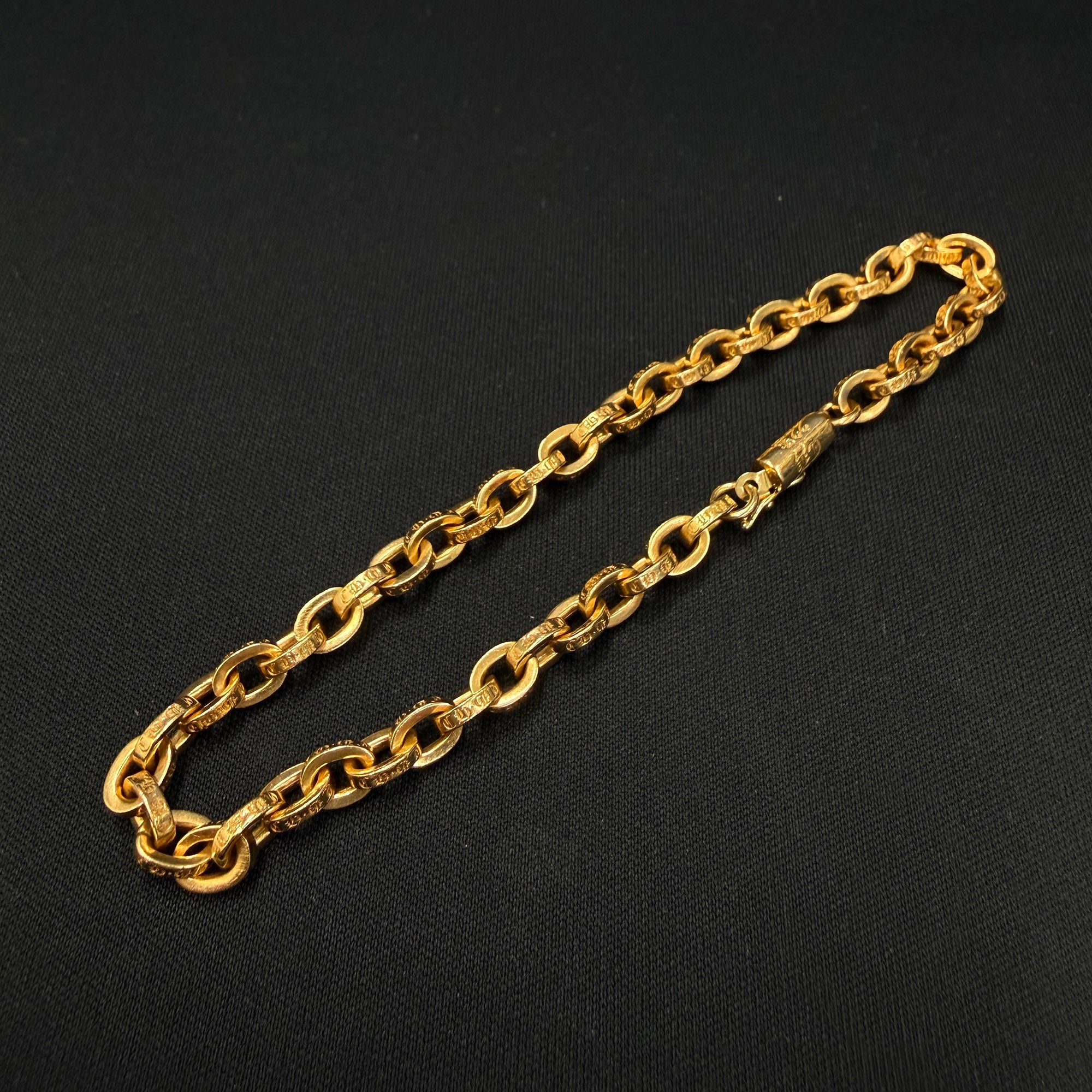 CHROME HEARTS 22K PAPER CHAIN BRACELET Size 8 Inch クロムハーツ 22K ペーパー チェーン ブレスレット サイズ8インチ