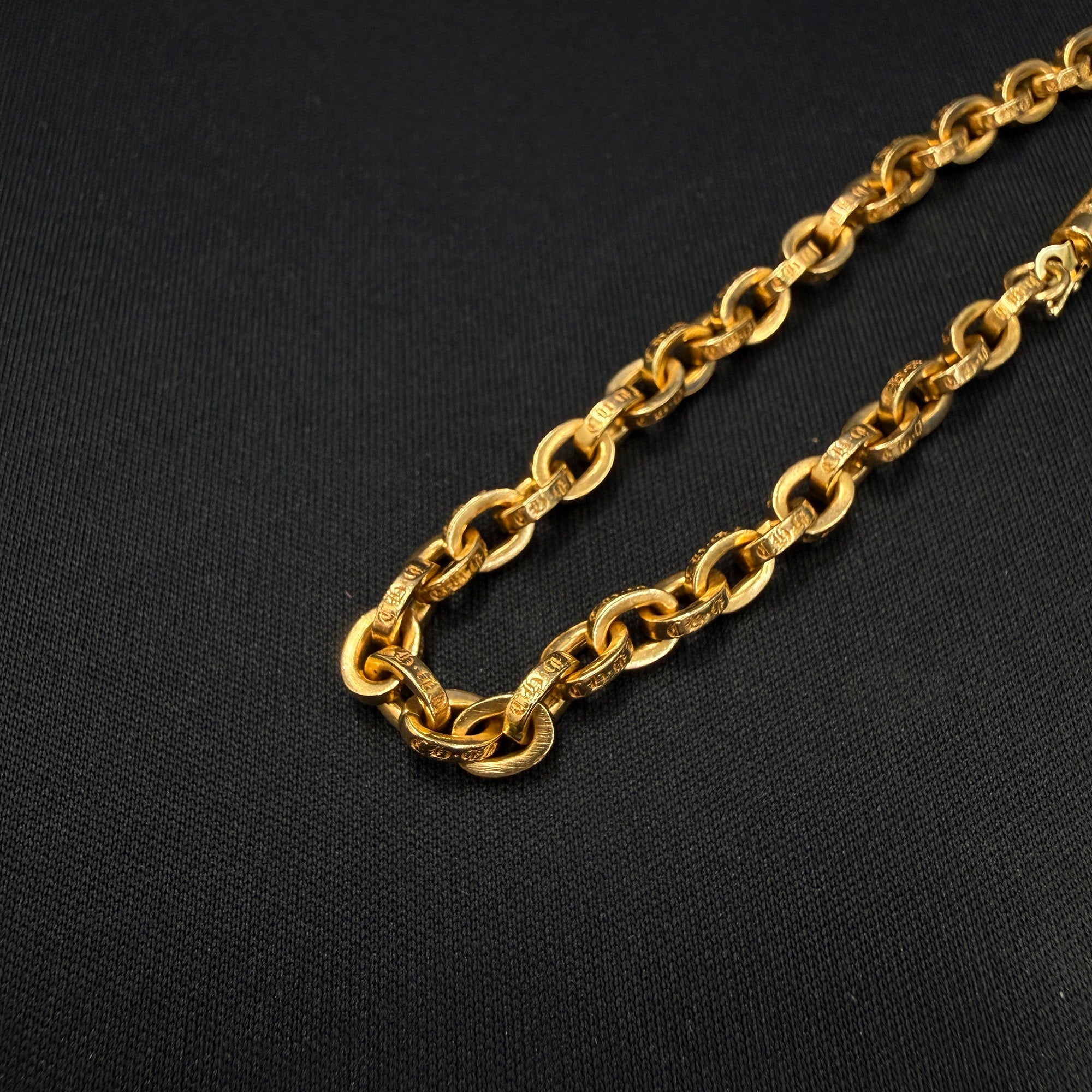 CHROME HEARTS 22K PAPER CHAIN BRACELET Size 8 Inch クロムハーツ 22K ペーパー チェーン ブレスレット サイズ8インチ