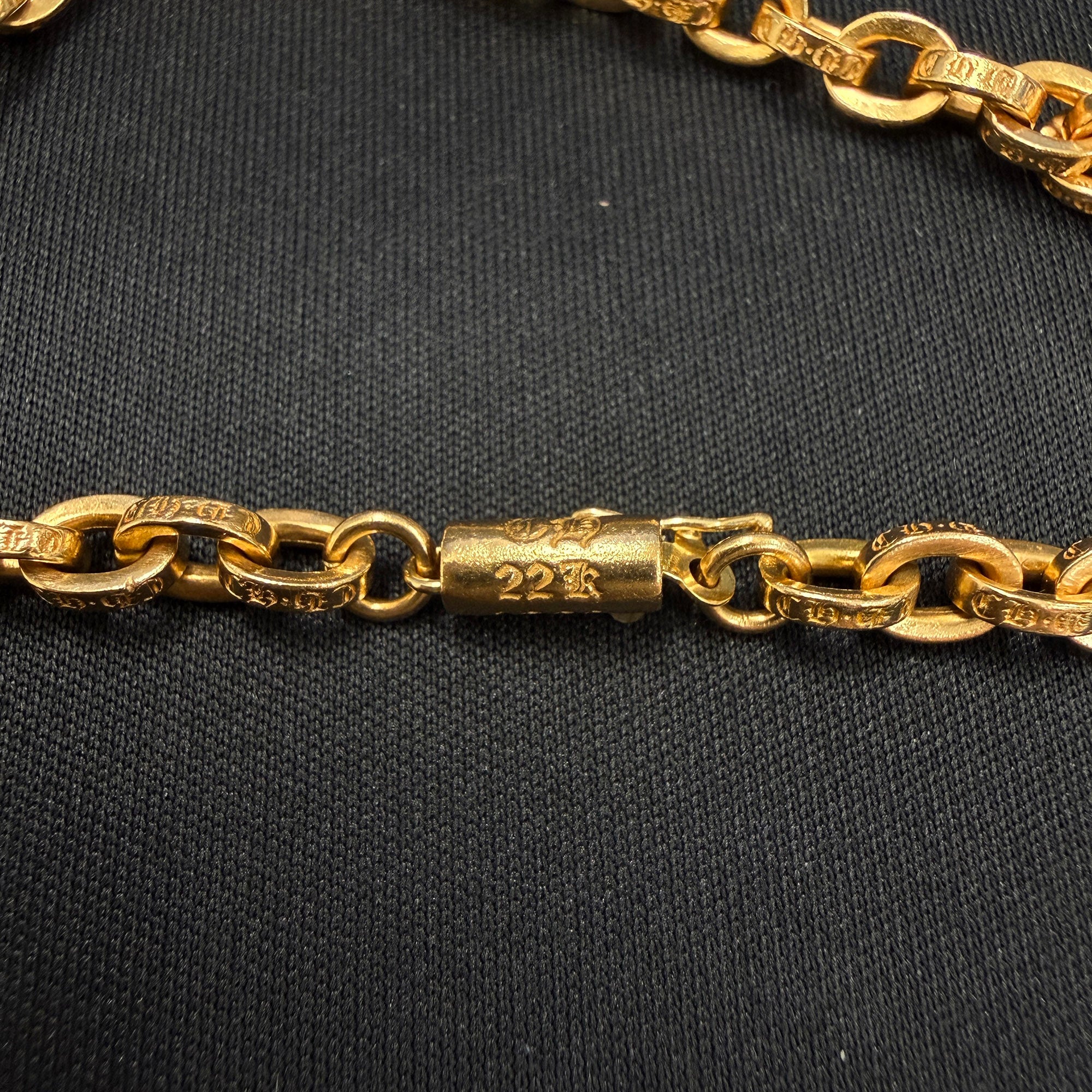 CHROME HEARTS 22K PAPER CHAIN BRACELET Size 8 Inch クロムハーツ 22K ペーパー チェーン ブレスレット サイズ8インチ