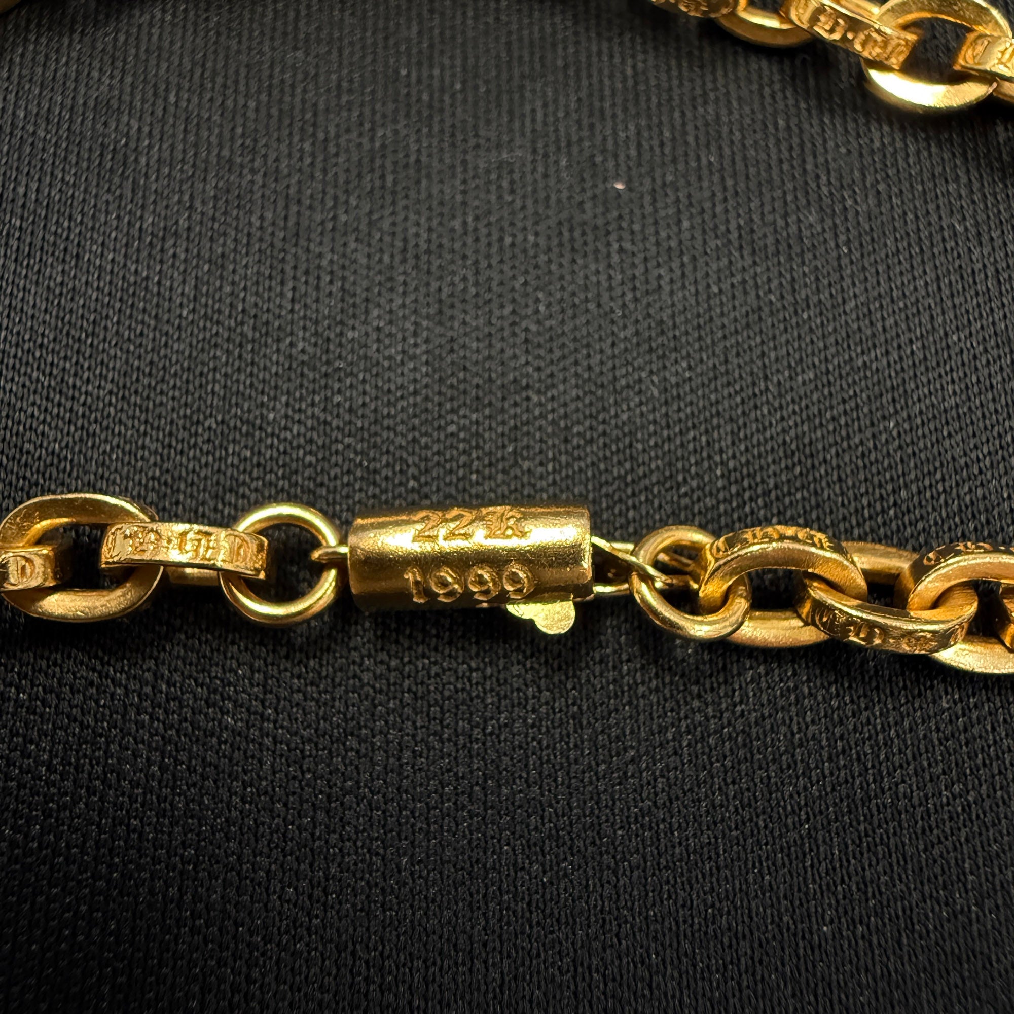 CHROME HEARTS 22K PAPER CHAIN BRACELET Size 8 Inch クロムハーツ 22K ペーパー チェーン ブレスレット サイズ8インチ