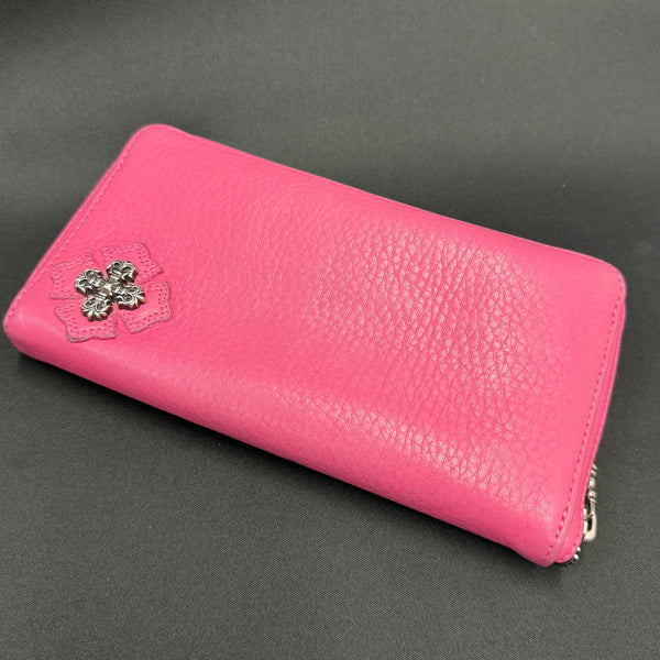 CHROME HEARTS Filigree Plus Leather Patch Round Zip Wallet クロムハーツ フィリグリープラス レザーパッチ ウォレット