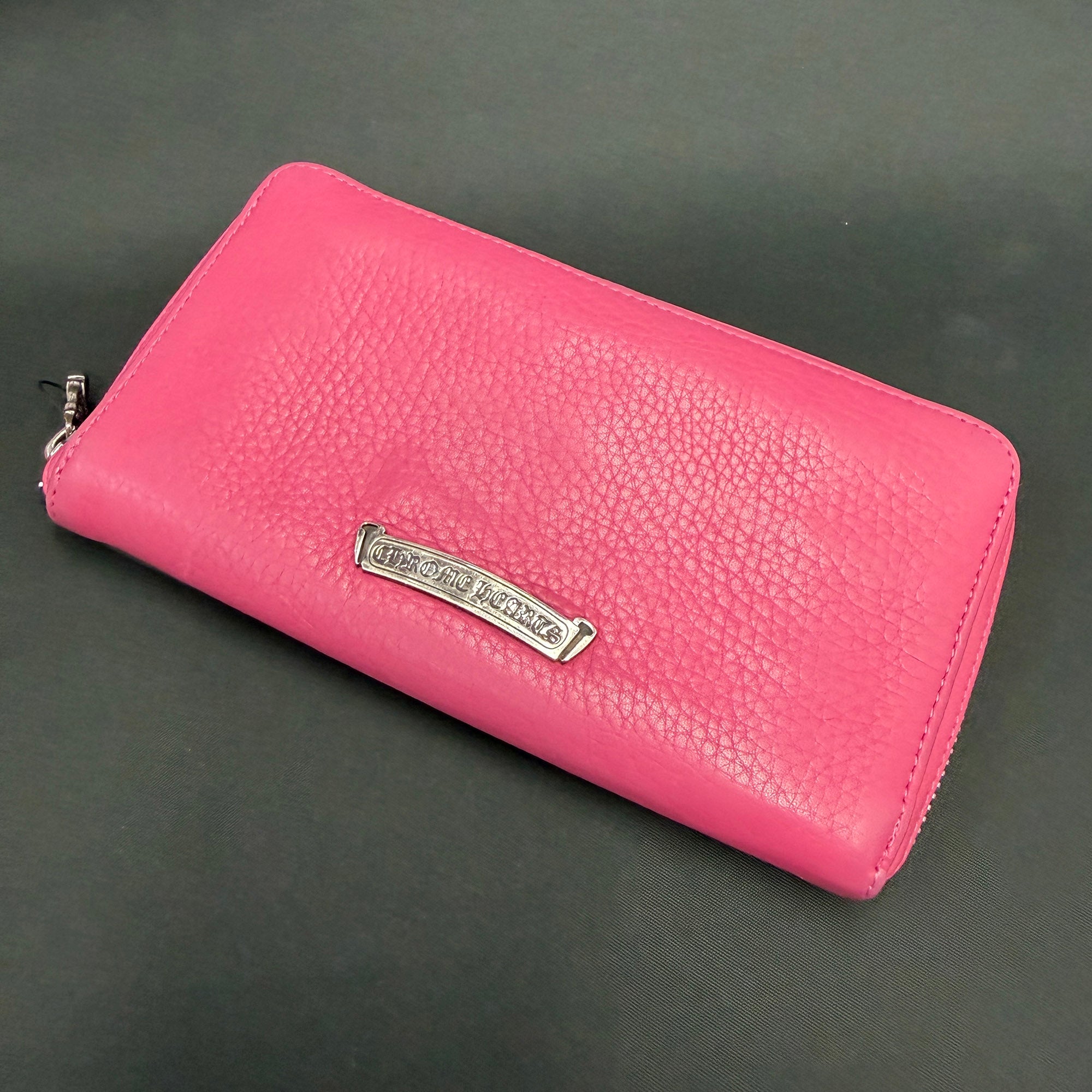 CHROME HEARTS Filigree Plus Leather Patch Round Zip Wallet クロムハーツ フィリグリープラス レザーパッチ ウォレット