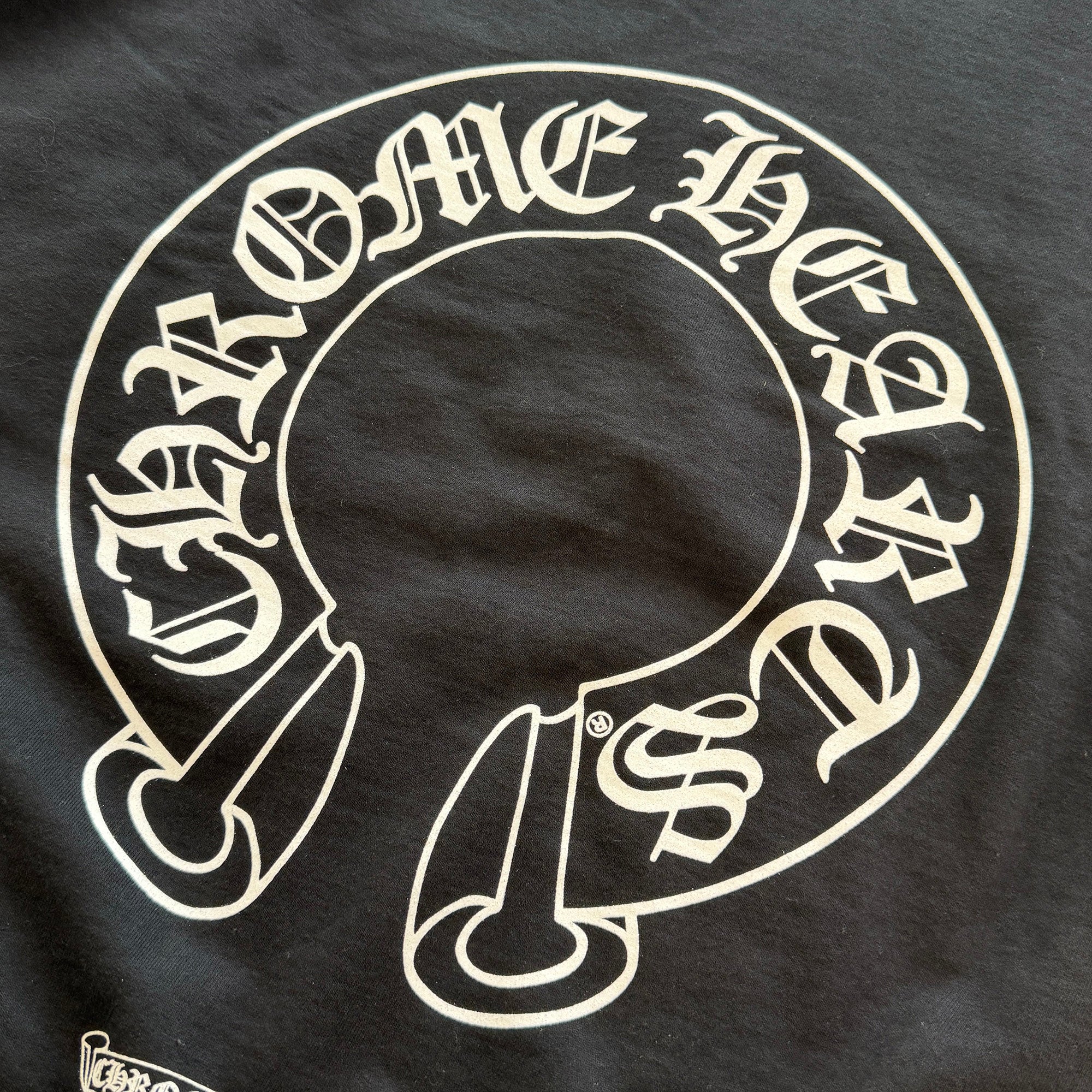 CHROME HEARTS Floral Cross Horseshoe Crewneck Sweat Shirts Size S クロムハーツ フローラルクロス ホースシュー クルーネック スウェットシャツ サイズS