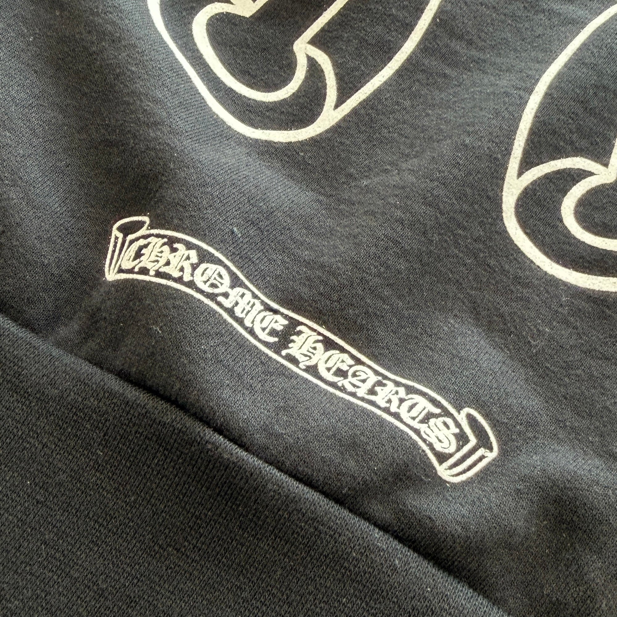 CHROME HEARTS Floral Cross Horseshoe Crewneck Sweat Shirts Size S クロムハーツ フローラルクロス ホースシュー クルーネック スウェットシャツ サイズS