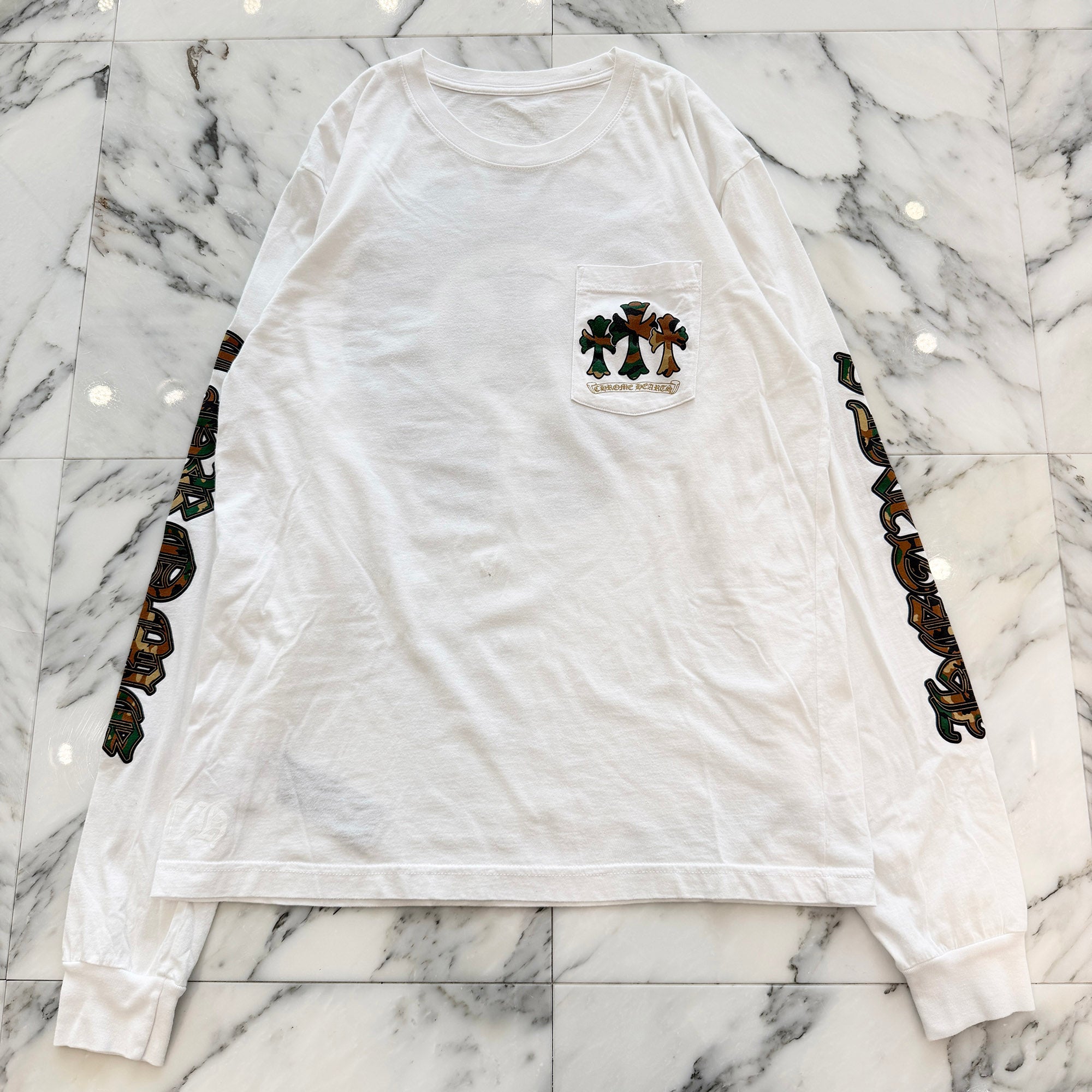 CHROME HEARTS Camo Horseshoe Long Sleeve Tee Size L クロムハーツ カモ ホースシュー ロングスリーブ ティーシャツ サイズL