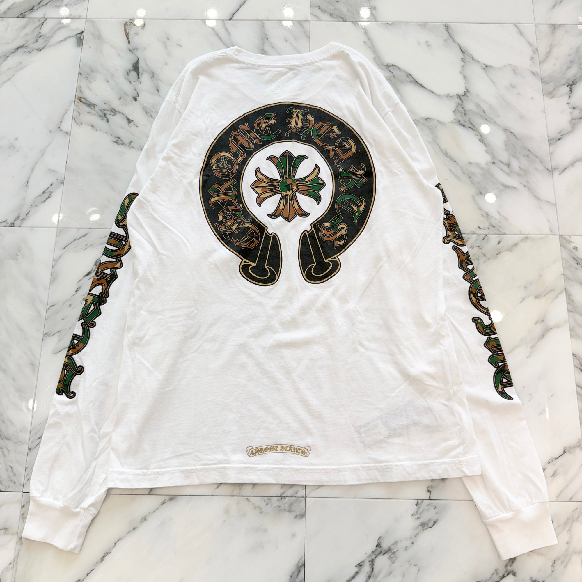 CHROME HEARTS Camo Horseshoe Long Sleeve Tee Size L クロムハーツ カモ ホースシュー ロングスリーブ ティーシャツ サイズL