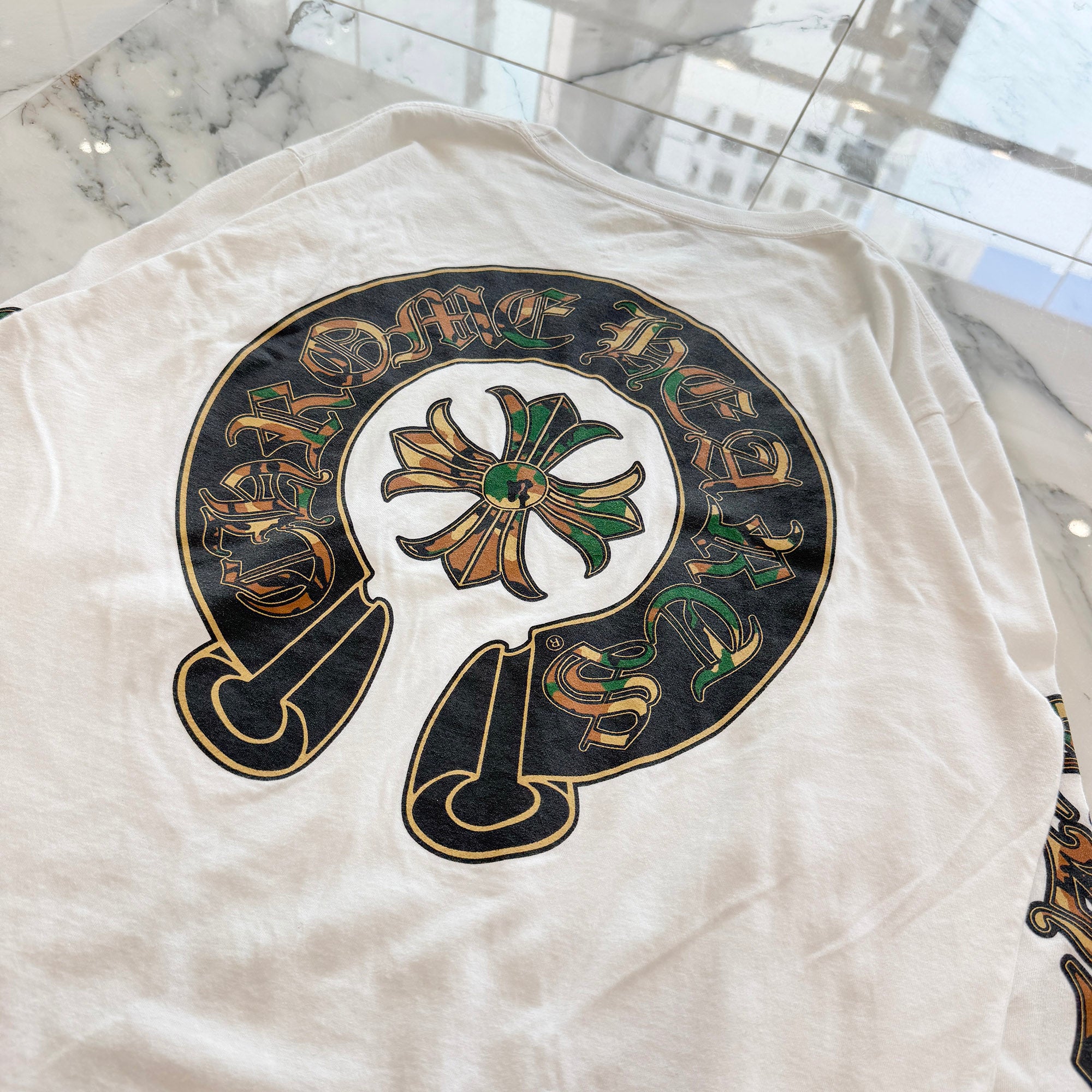 CHROME HEARTS Camo Horseshoe Long Sleeve Tee Size L クロムハーツ カモ ホースシュー ロングスリーブ ティーシャツ サイズL