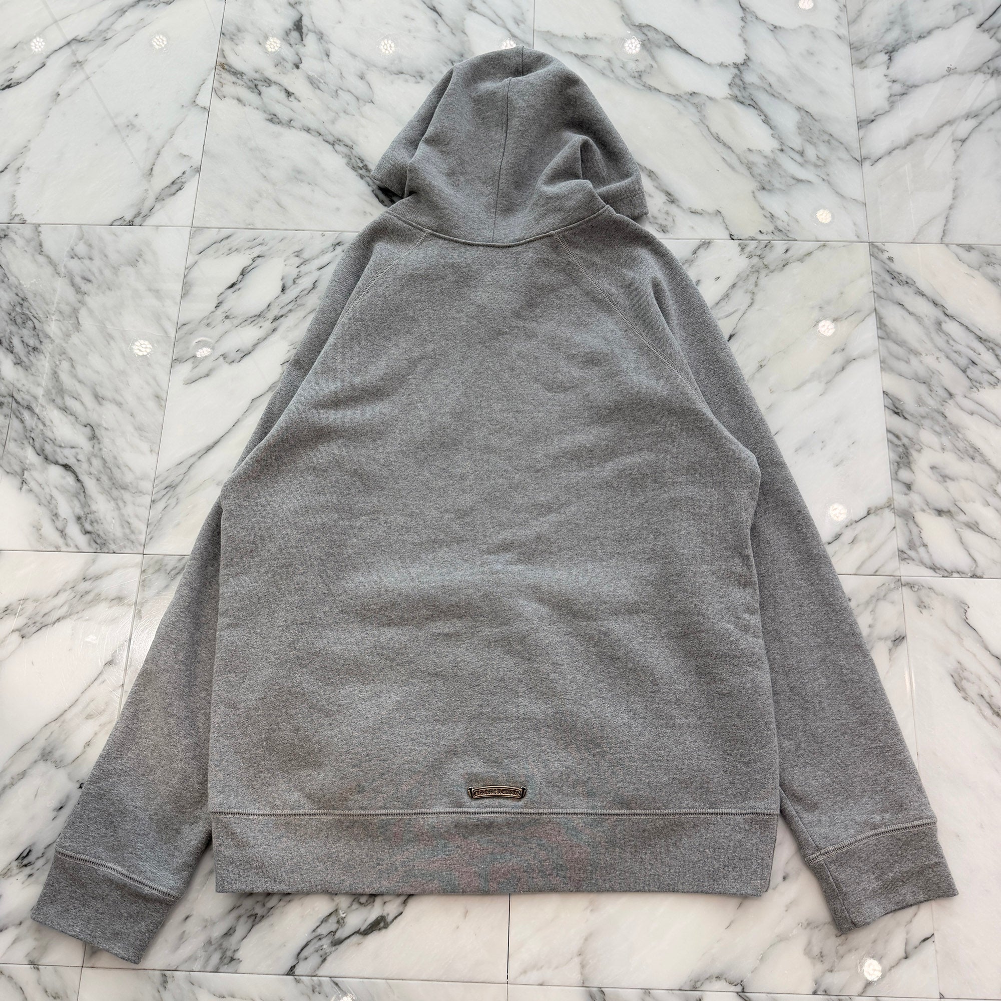 CHROME HEARTS Y NOT Triple Cross Leather Patch Zip Up Hoodie Size L クロムハーツ ワイノット トリプスクロス レザーパッチ ジップアップフーディ サイズL