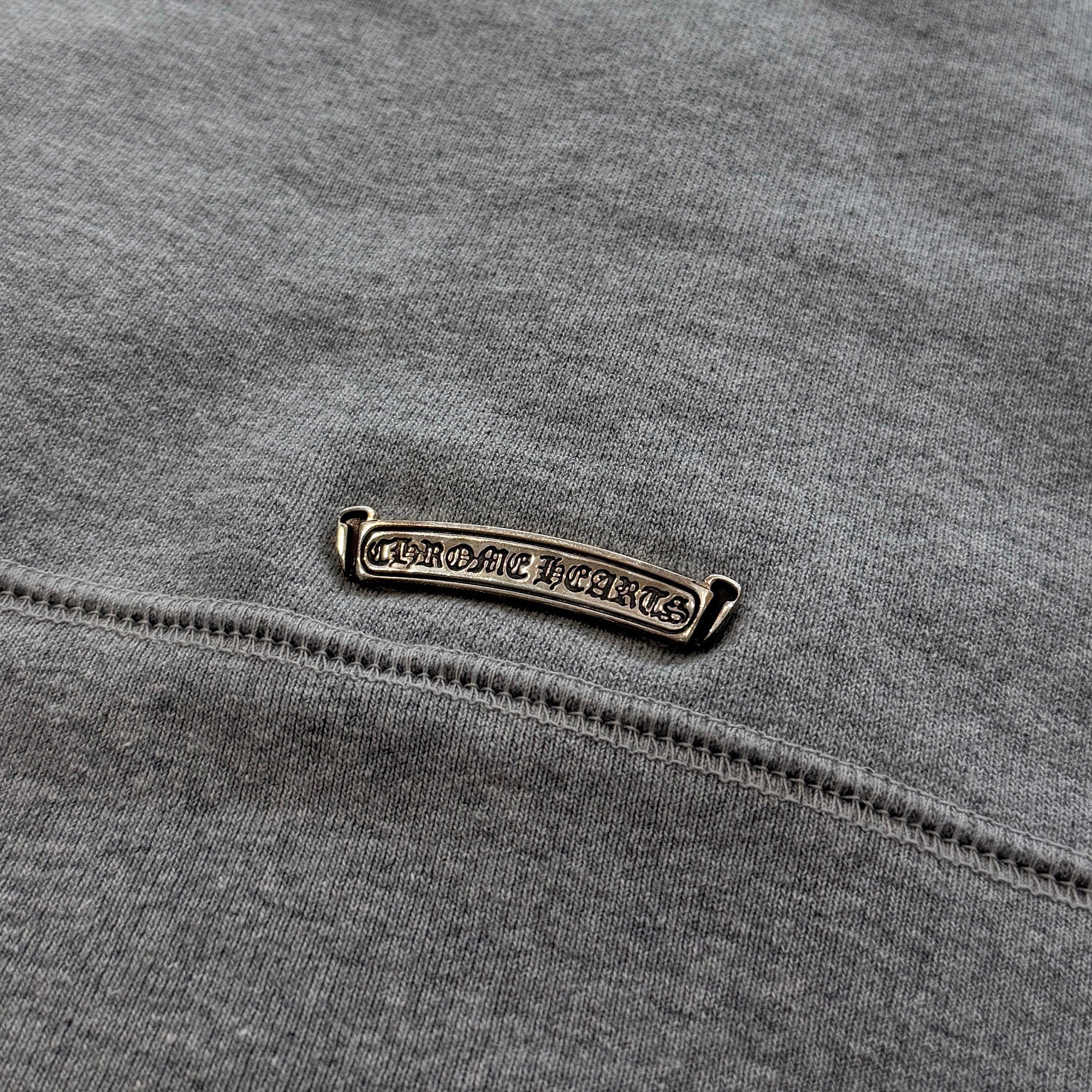 CHROME HEARTS Y NOT Triple Cross Leather Patch Zip Up Hoodie Size L クロムハーツ ワイノット トリプスクロス レザーパッチ ジップアップフーディ サイズL