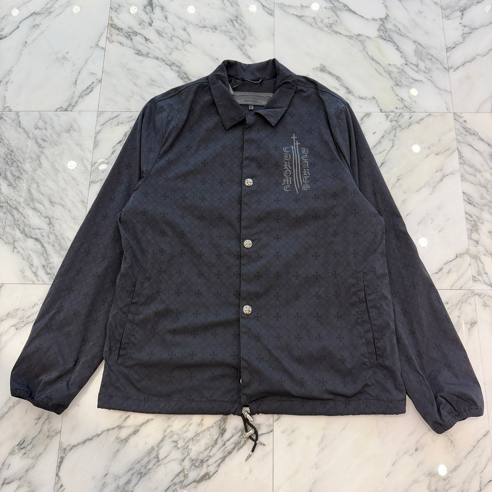 CHROME HEARTS Made In Hollywood CH Plus Eye Chart Coach Jacket Size L クロムハーツ メイドインハリウッド CHプラス アイチャート コーチジャケット サイズL