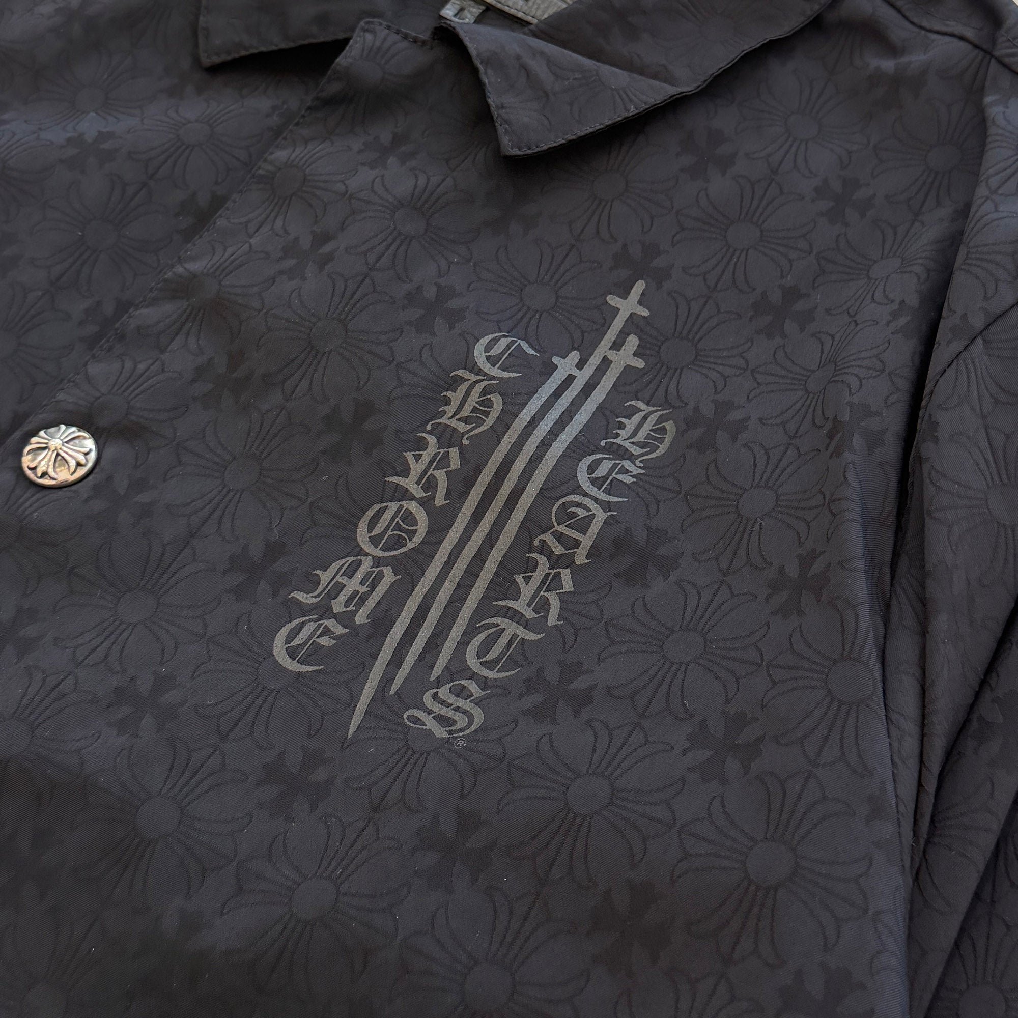 CHROME HEARTS Made In Hollywood CH Plus Eye Chart Coach Jacket Size L クロムハーツ メイドインハリウッド CHプラス アイチャート コーチジャケット サイズL