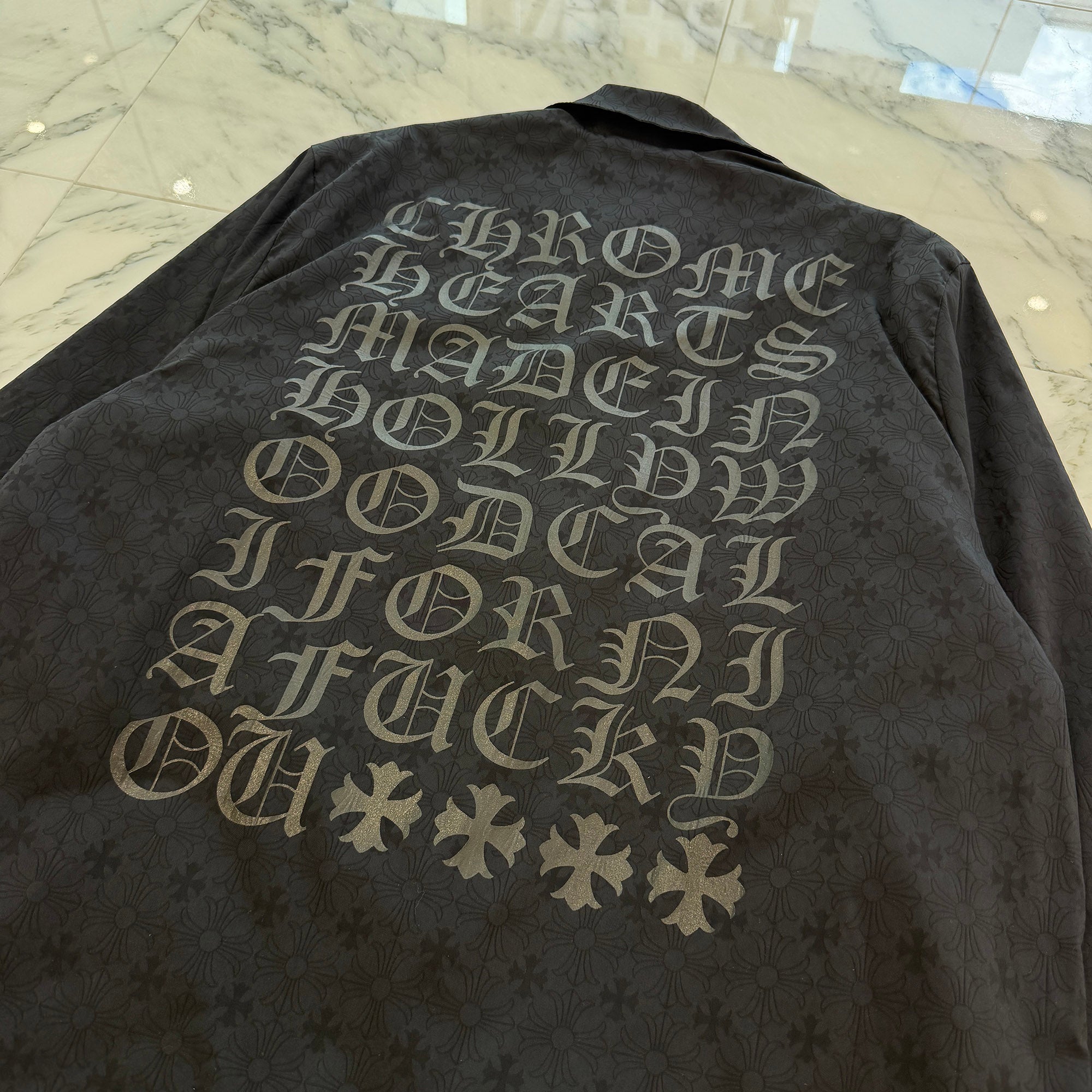 CHROME HEARTS Made In Hollywood CH Plus Eye Chart Coach Jacket Size L クロムハーツ メイドインハリウッド CHプラス アイチャート コーチジャケット サイズL