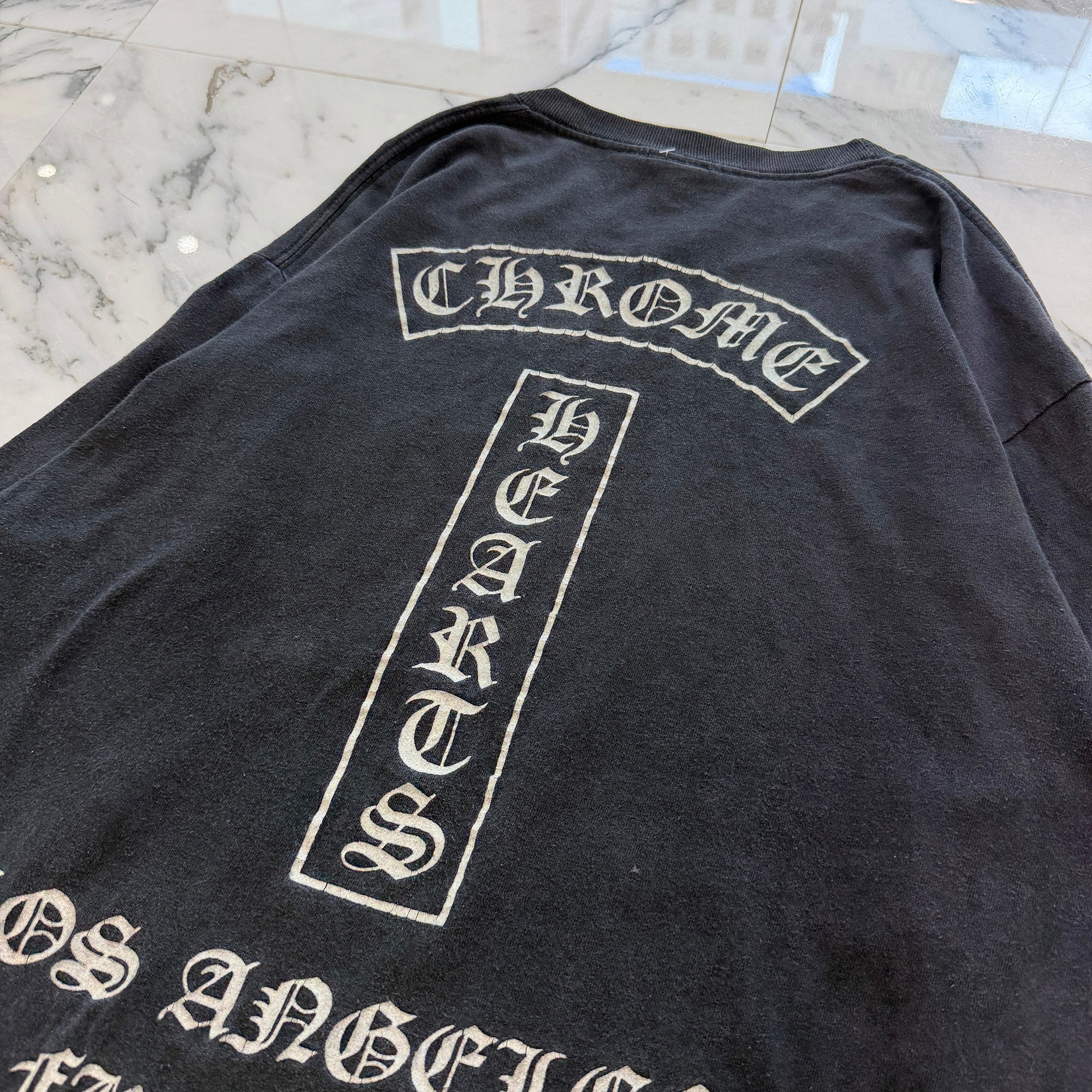 CHROME HEARTS Los Angeles Limited Back T-Bar Logo Fuck You Print Long Sleeve Tee Size L クロムハーツ ロサンゼルス限定 バックTバーロゴ ファックユー プリントロングスリーブTシャツ サイズL