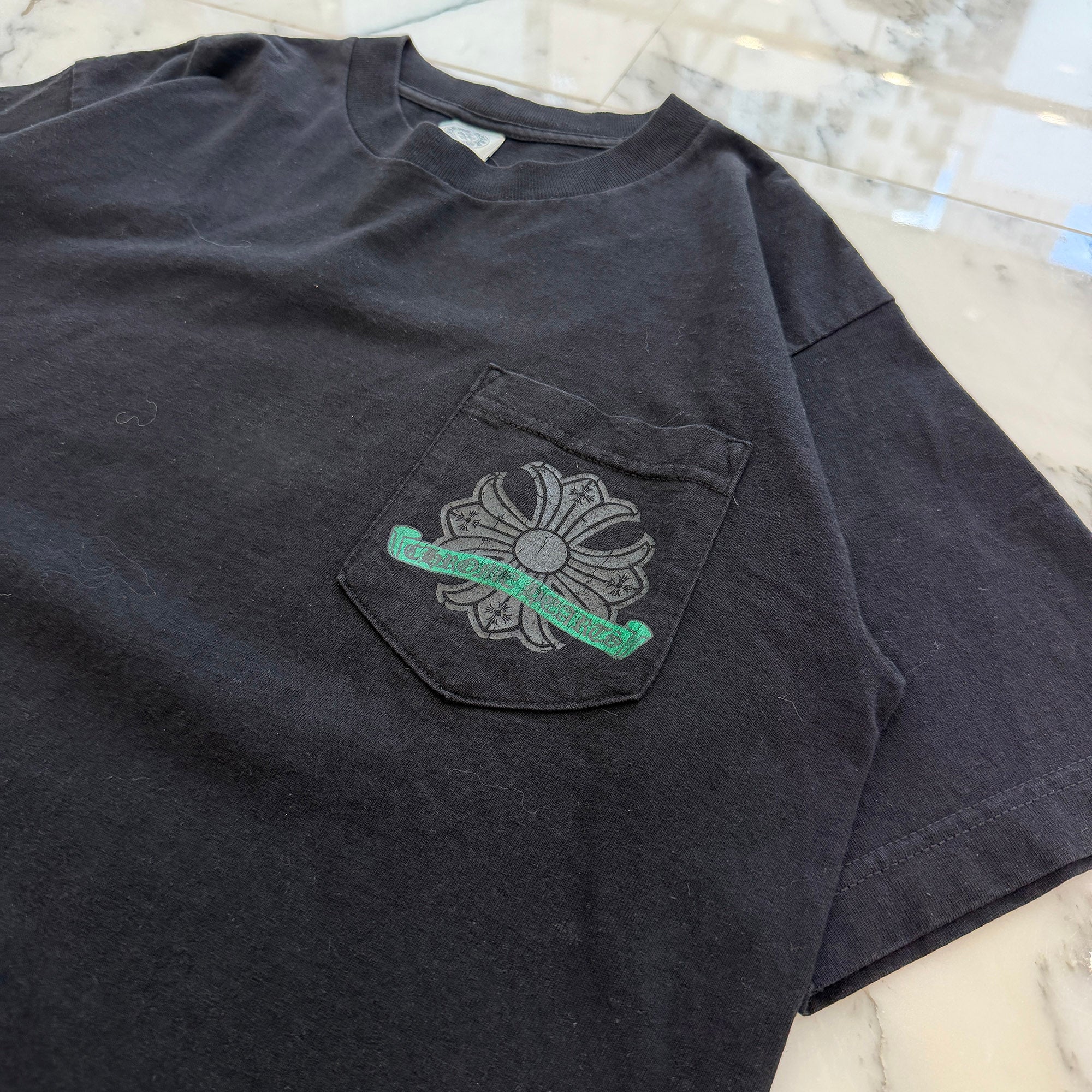 CHROME HEARTS CH Plus Scroll Green Horseshoe Tee Size M クロムハーツ CHプラス スクロール グリーン ホースシュー Tシャツ サイズM