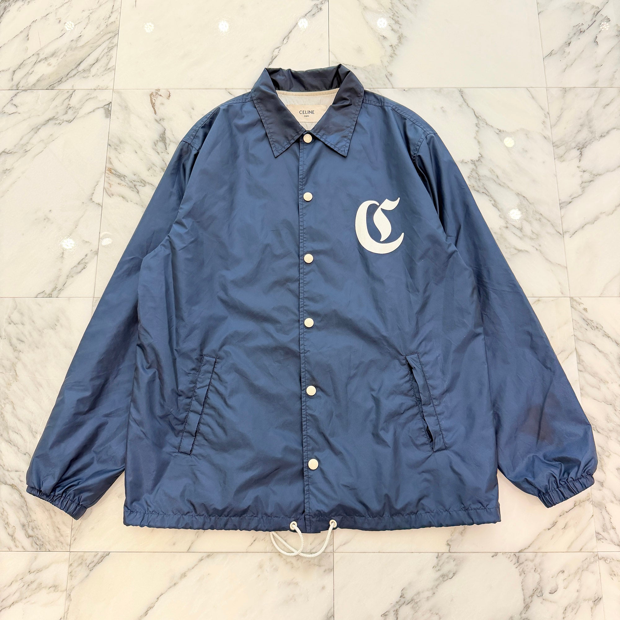 CELINE 2022SS Initial Logo Print Coach Jacket 2W864495M Size 44 セリーヌ イニシャルロゴプリン コーチジャケット サイズ44