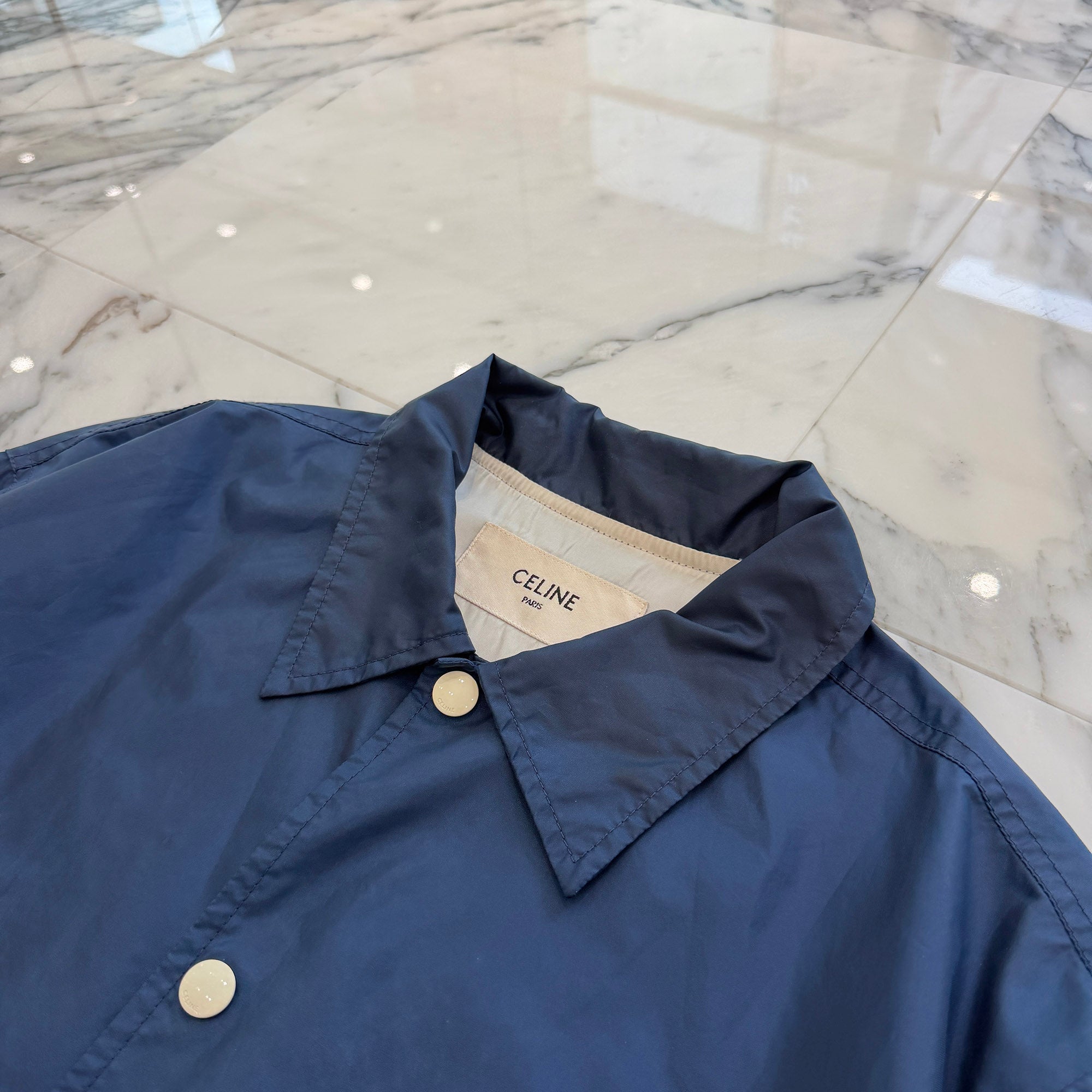 CELINE 2022SS Initial Logo Print Coach Jacket 2W864495M Size 44 セリーヌ イニシャルロゴプリン コーチジャケット サイズ44