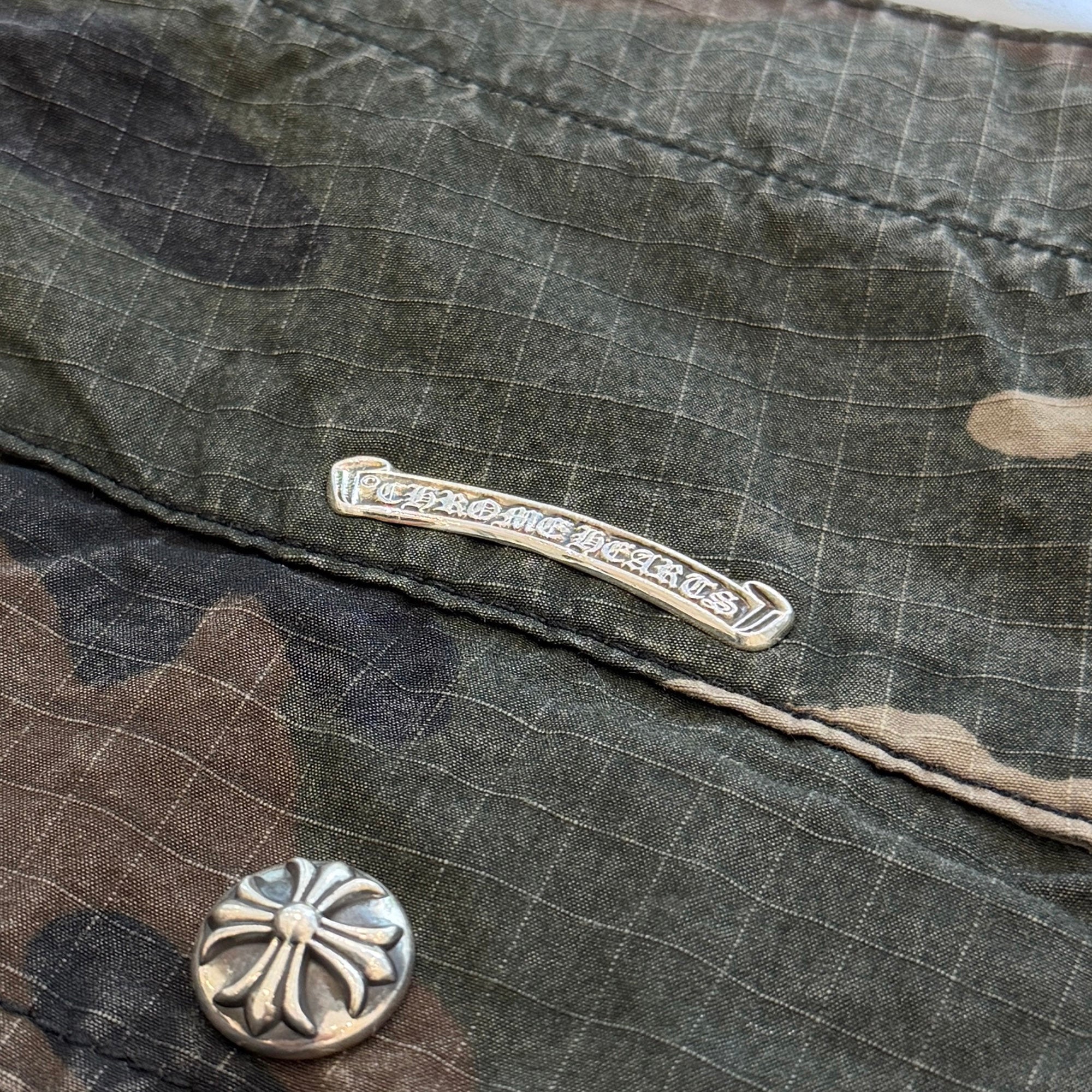 CHROME HEARTS Cross Ball Button Camo Cargo Pants Size 32 クロムハーツ クロスボールボタン カモ カーゴパンツ サイズ32