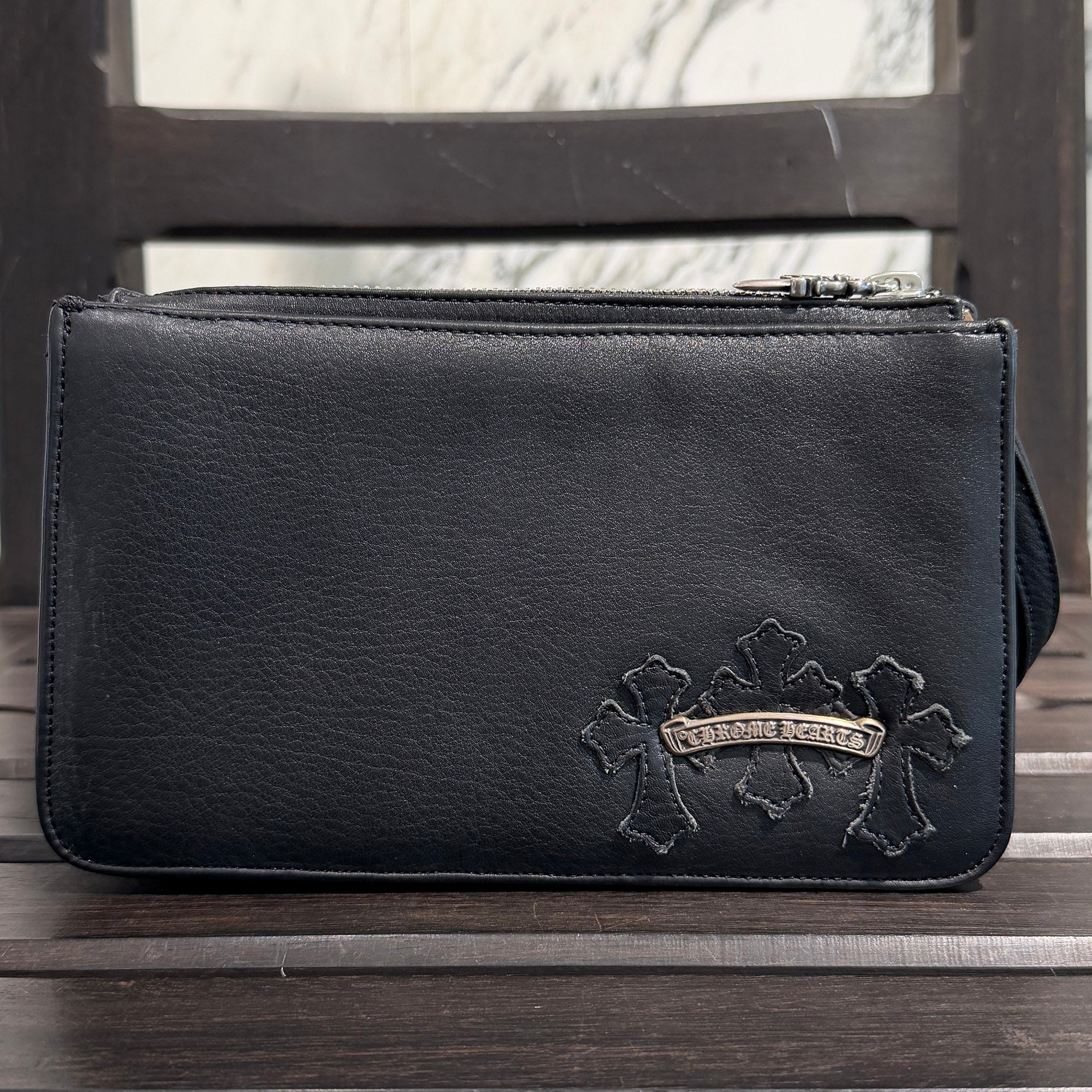 CHROME HEARTS The Night Leather Hand Bag クロムハーツ ザ・ナイト レザー ハンドバッグ