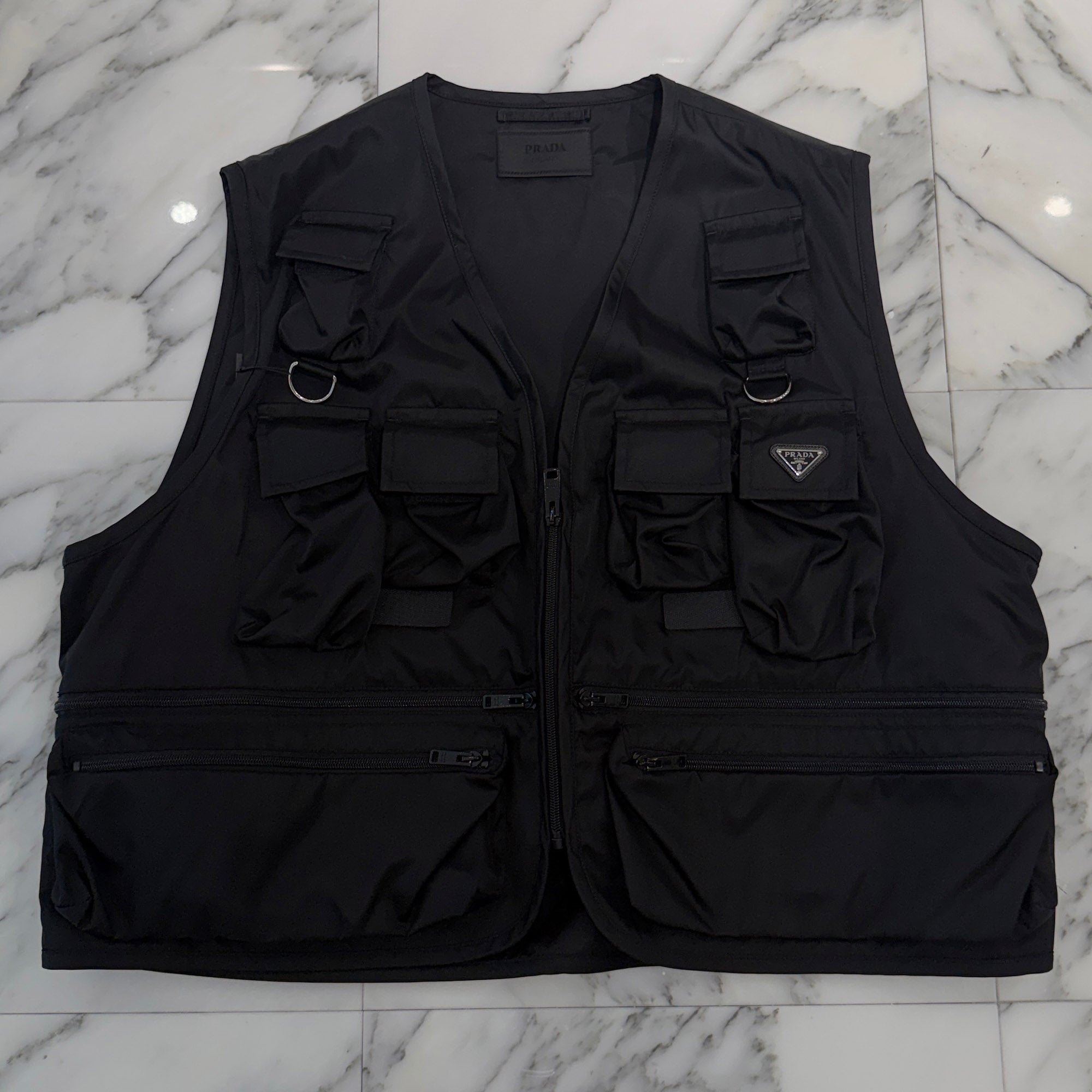 PRADA 2024SS Triangle Logo Plate Re Nylon Military Vest SGC499 S000 1WQ8 Size XXL プラダ トライアングルロゴプレート リナイロン ミリタリー ベスト サイズXXL