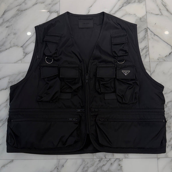 PRADA 2024SS Triangle Logo Plate Re Nylon Military Vest SGC499 S000 1WQ8 Size XXL プラダ トライアングルロゴプレート リナイロン ミリタリー ベスト サイズXXL