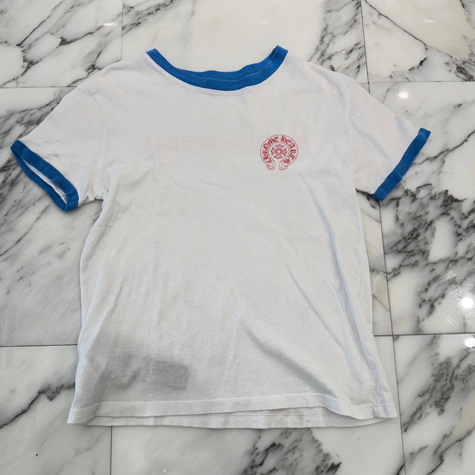 CHROME HEARTS Back Scroll Ringer Tee Size S クロムハーツ バックスクロール リンガー Tシャツ サイズS