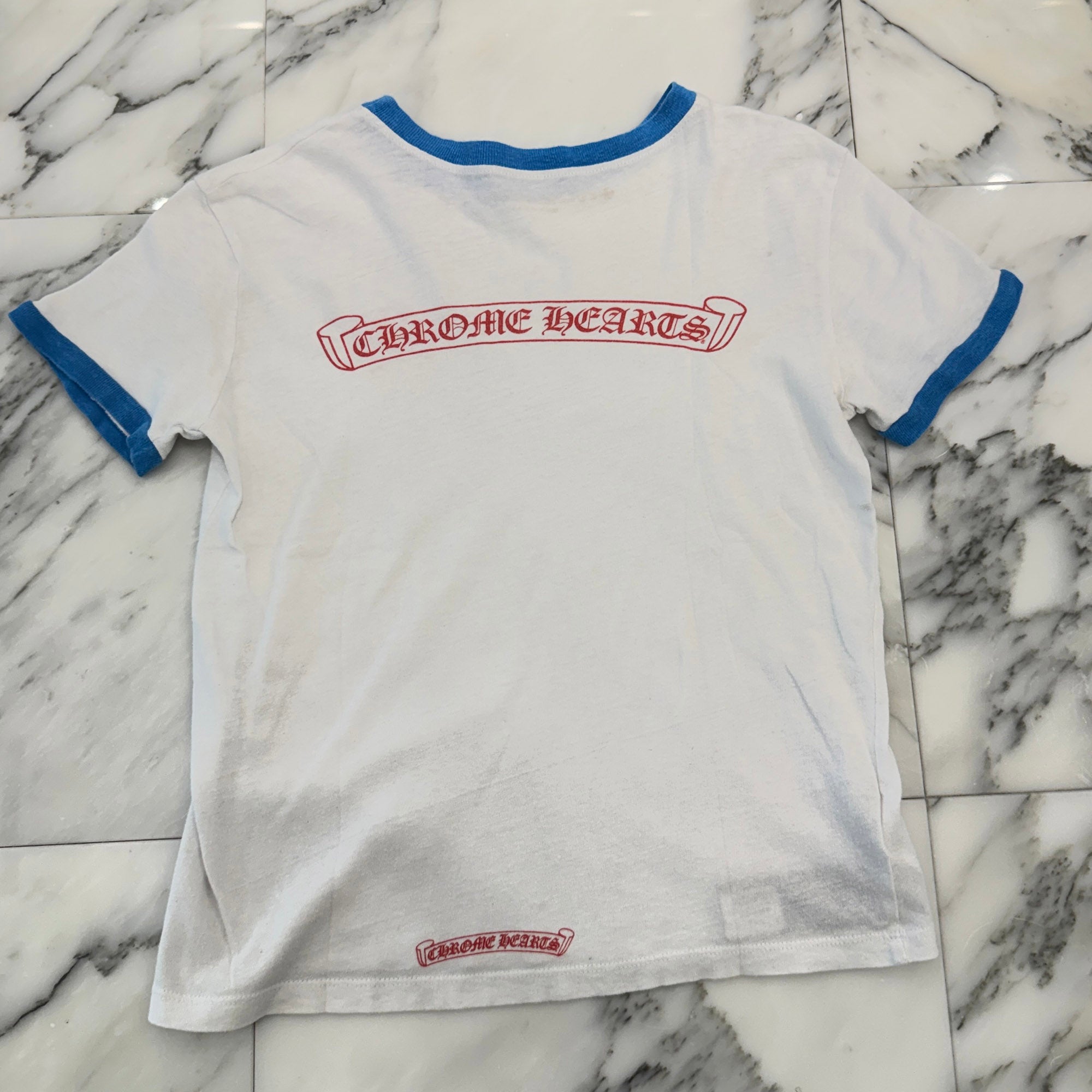 CHROME HEARTS Back Scroll Ringer Tee Size S クロムハーツ バックスクロール リンガー Tシャツ サイズS