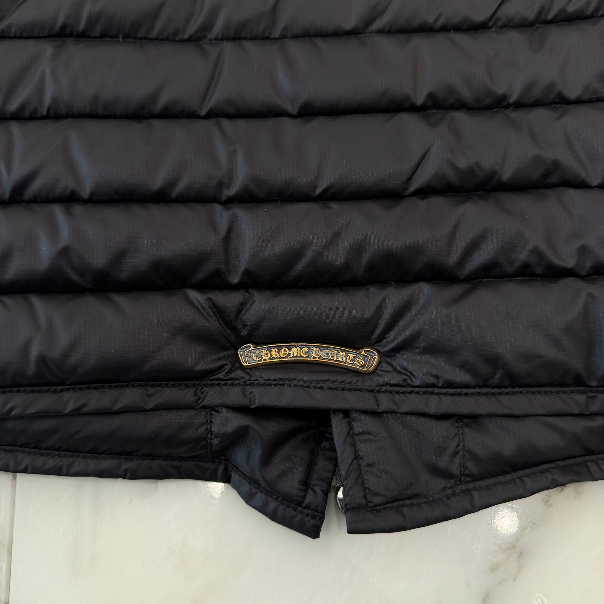 CHROME HEARTS Dagger Zip Quilting Riders Down Jacket Size S クロムハーツ ダガージップ キルティング ライダース ダウンジャケット サイズS