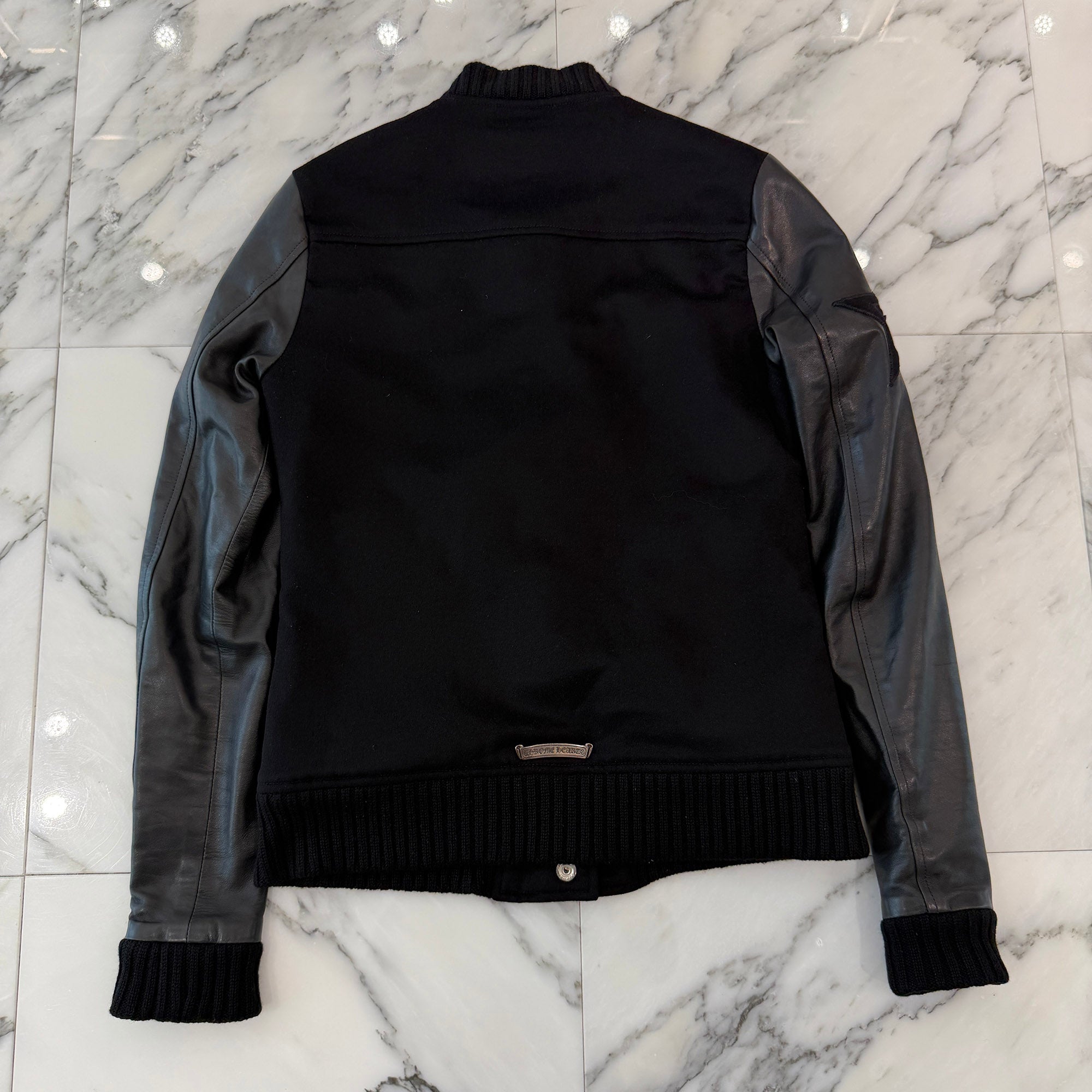 CHROME HEARTS LETTERMAN Multi Star Leather Patch Blouson Jacket Size M クロムハーツ レターマン マルチスターレザーパッチ ブルゾンジャケット サイズM