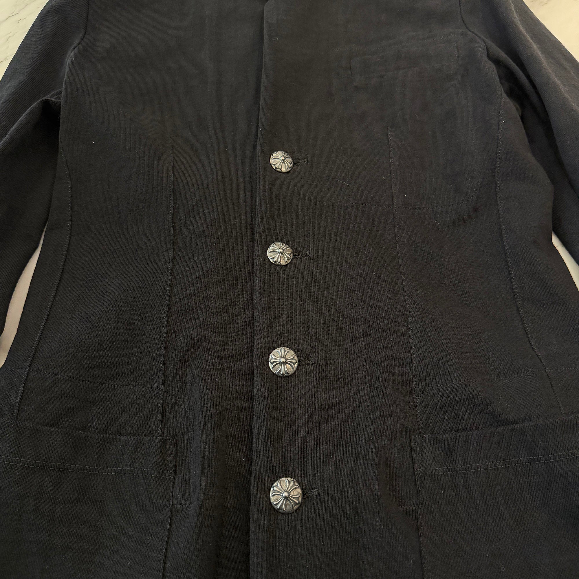 CHROME HEARTS Cross Ball Button Cotton Coat Size M クロムハーツ クロスボールボタン コットンコート サイズM