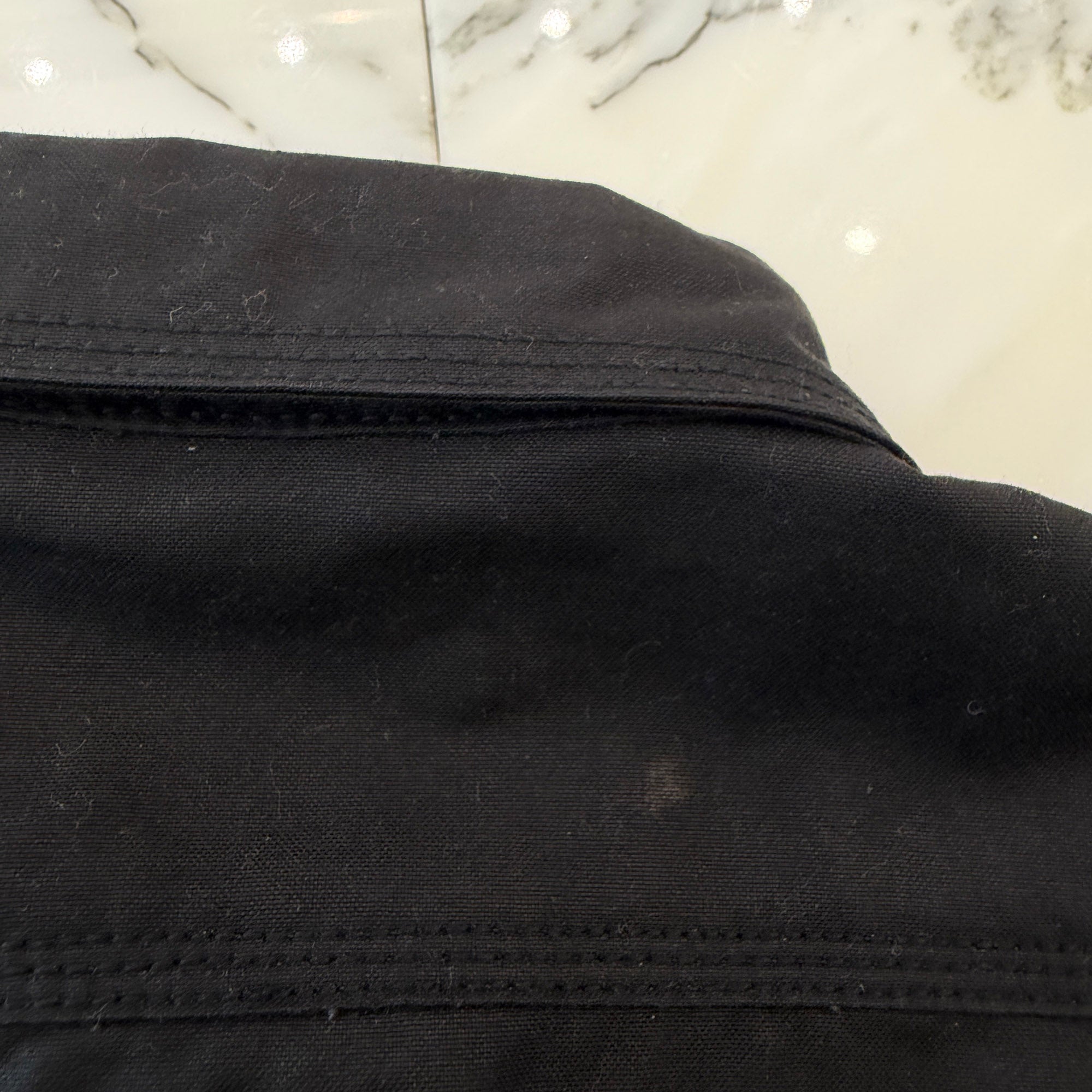 CHROME HEARTS Cross Ball Button Oiled Military Shirt Size SM クロムハーツ クロスボールボタン オイルド ミリタリーシャツ サイズSM