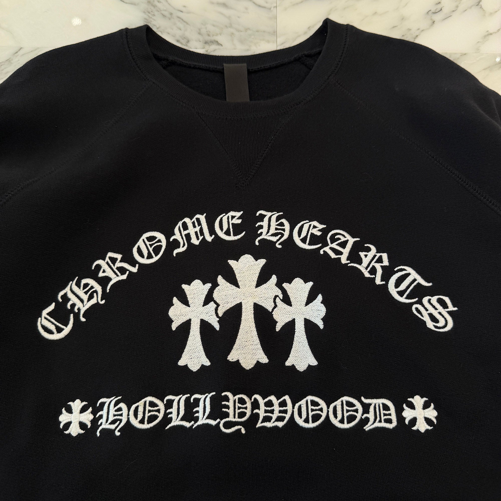 CHROME HEARTS King Taco 3 Cemetery Cross Embroidery Sweat Shirt Size L クロムハーツ キングタコ 3セメタリークロス刺繍 スウェットシャツ サイズL