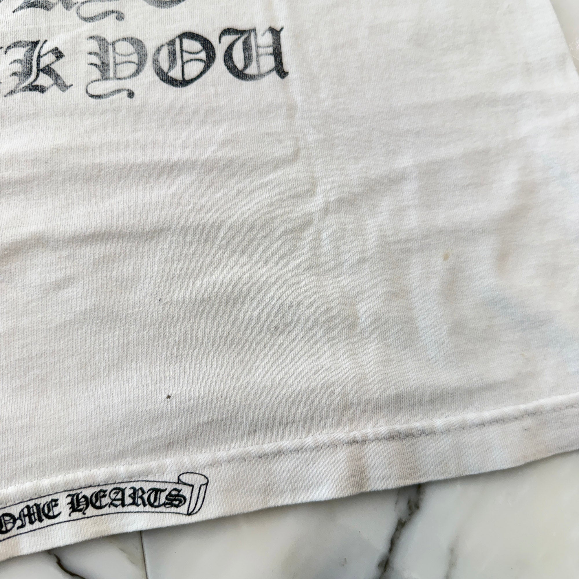 CHROME HEARTS Tokyo Limited Back Hairy Cross Fuck You Logo Tee Size S クロムハーツ 東京限定 バックヘイリークロス ファックユーロゴ Tシャツ サイズS