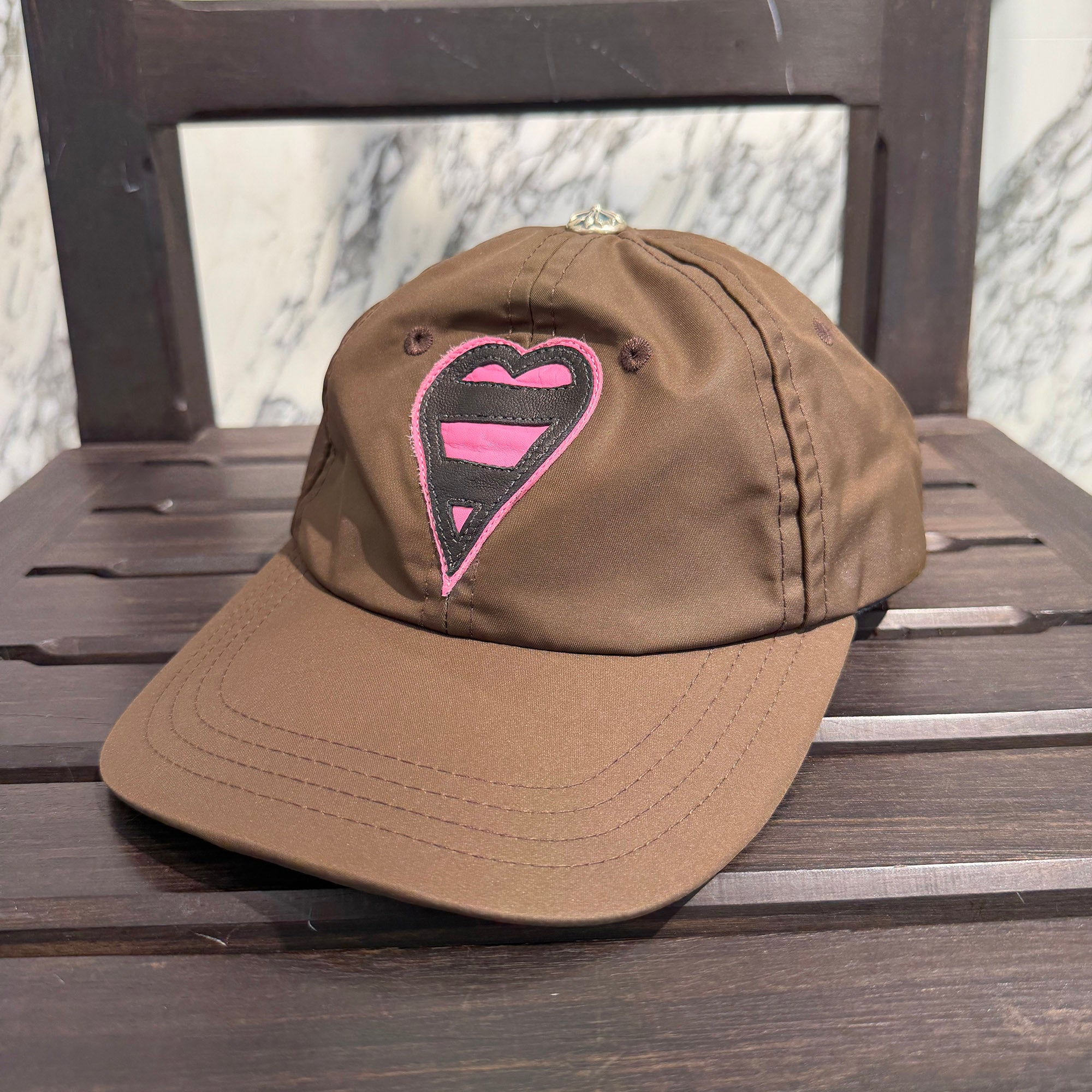 CHROME HEARTS Striped Heart Trucker Cap Size ONE SIZE (53-60) クロムハーツ ストライプハートトラッカーキャップ サイズ ONE SIZE (53-60)