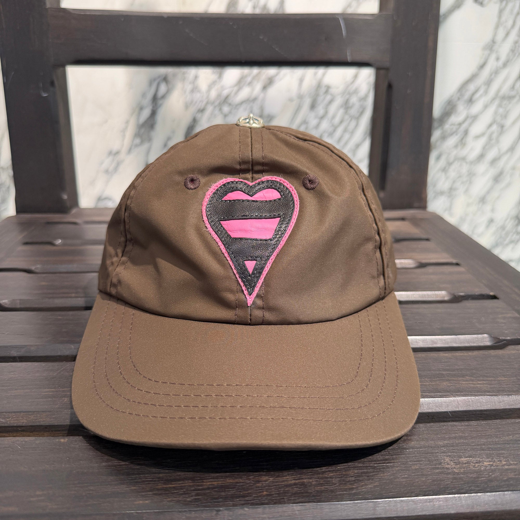 CHROME HEARTS Striped Heart Trucker Cap Size ONE SIZE (53-60) クロムハーツ ストライプハートトラッカーキャップ サイズ ONE SIZE (53-60)