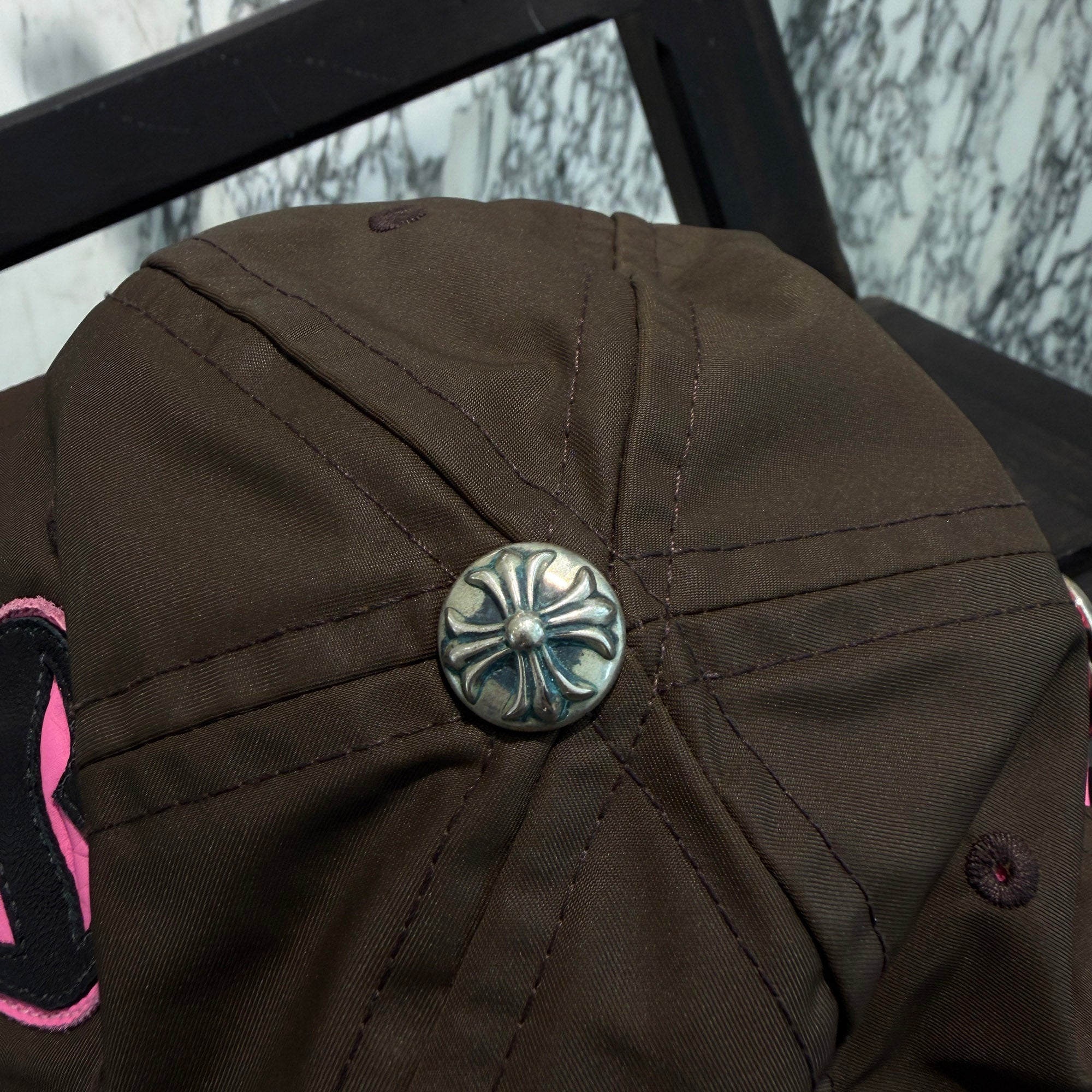 CHROME HEARTS Striped Heart Trucker Cap Size ONE SIZE (53-60) クロムハーツ ストライプハートトラッカーキャップ サイズ ONE SIZE (53-60)