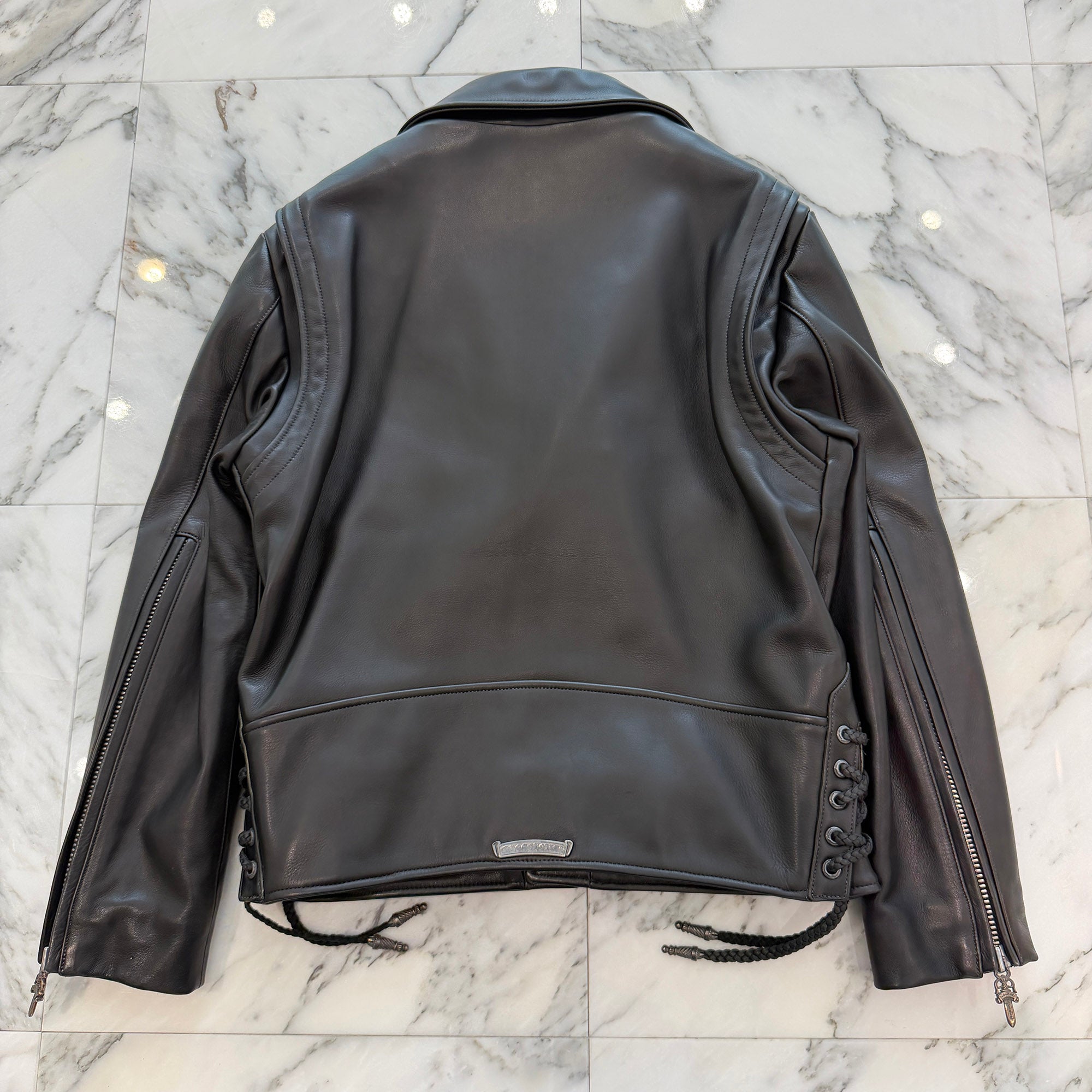 CHROME HEARTS JJ DEAN Maple Soap Zip Riders Leather Jacket Size M クロムハーツ JJディーン メープルソープ ジップ ライダース レザージャケット サイズM