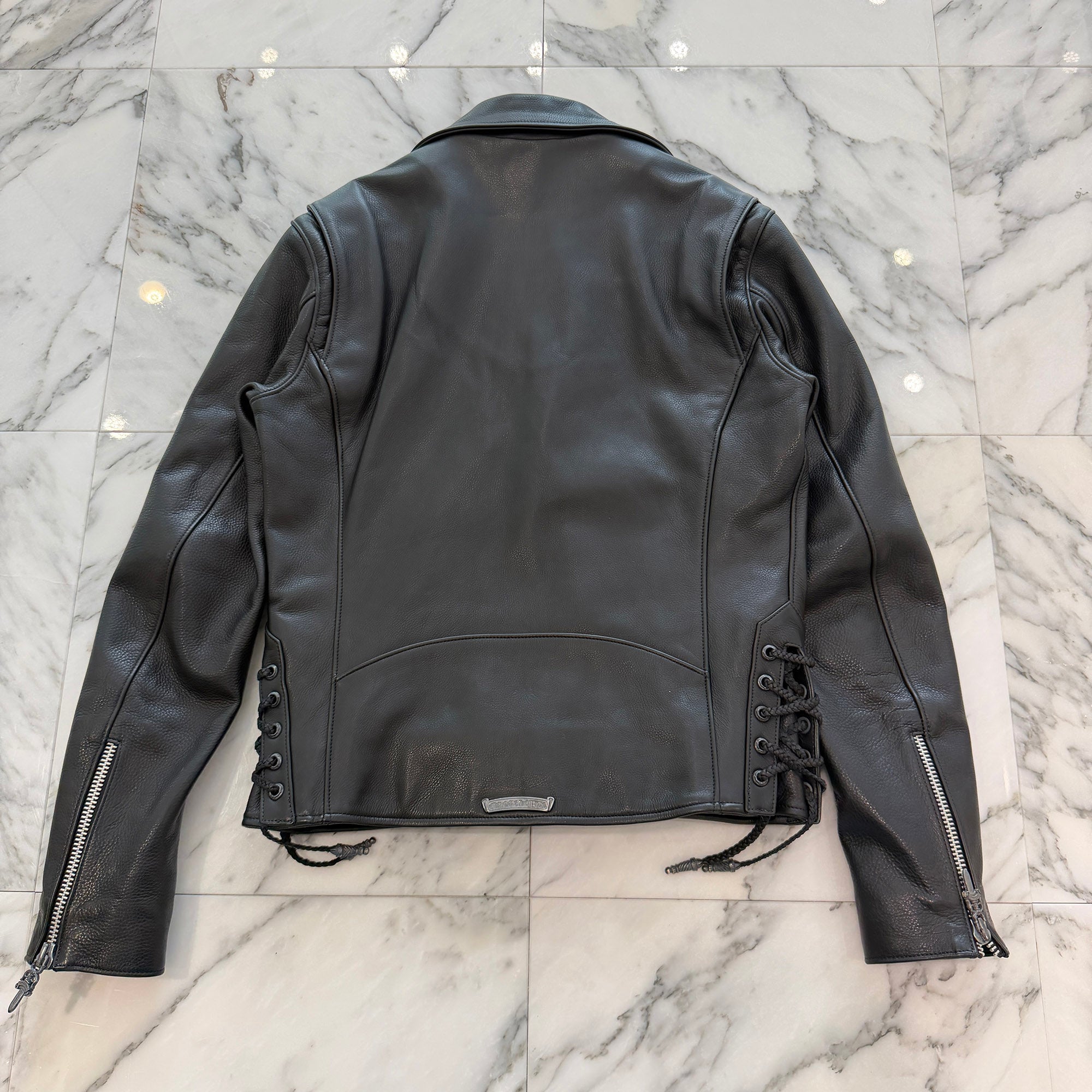 CHROME HEARTS JJ DEAN Dagger Zip Riders Leather Jacket Size M クロムハーツ JJディーン ダガー ジップ ライダース レザージャケット サイズM