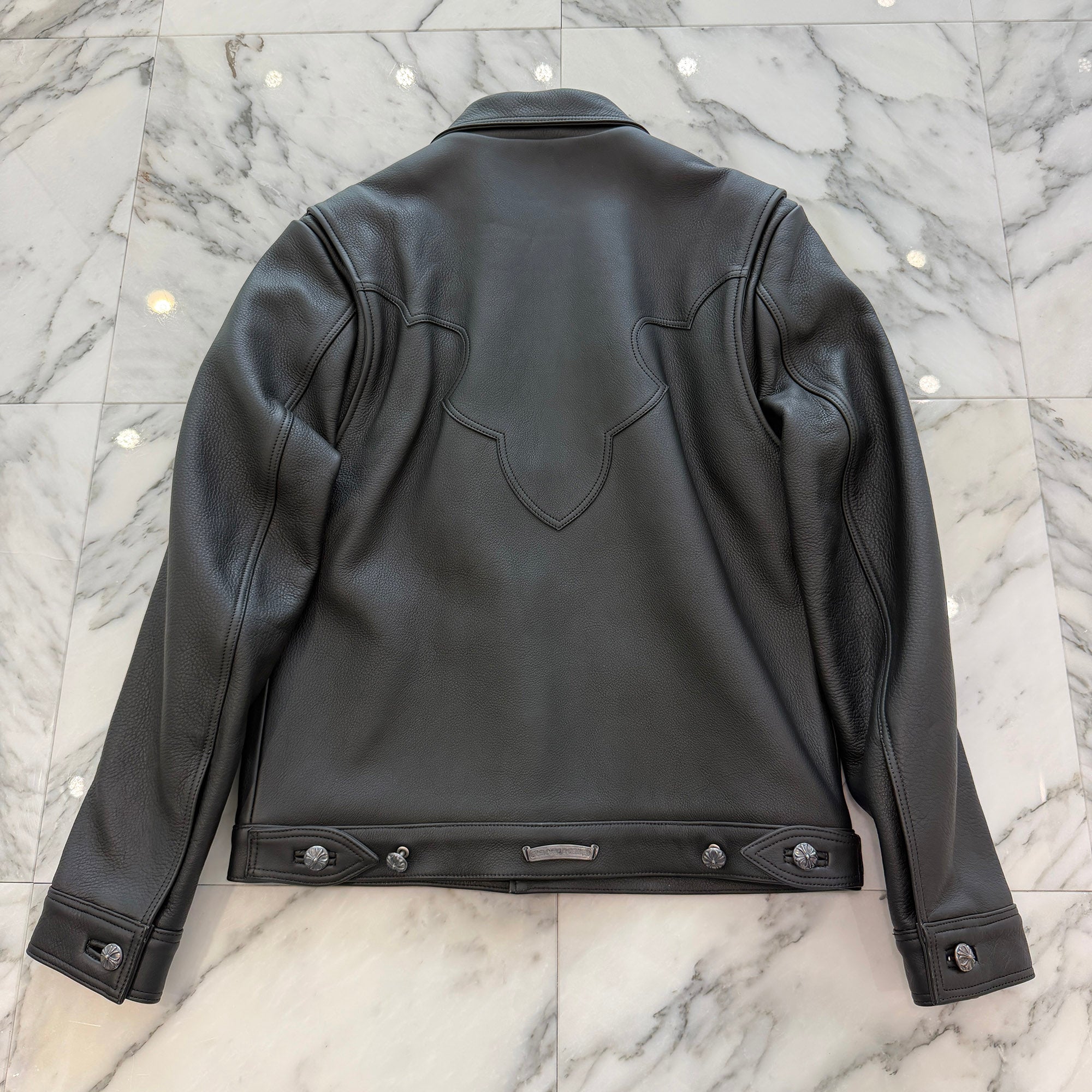 CHROME HEARTS Classic Jean Leather Jacket Size S クロムハーツ クラシック ジーン レザー ジャケット サイズS