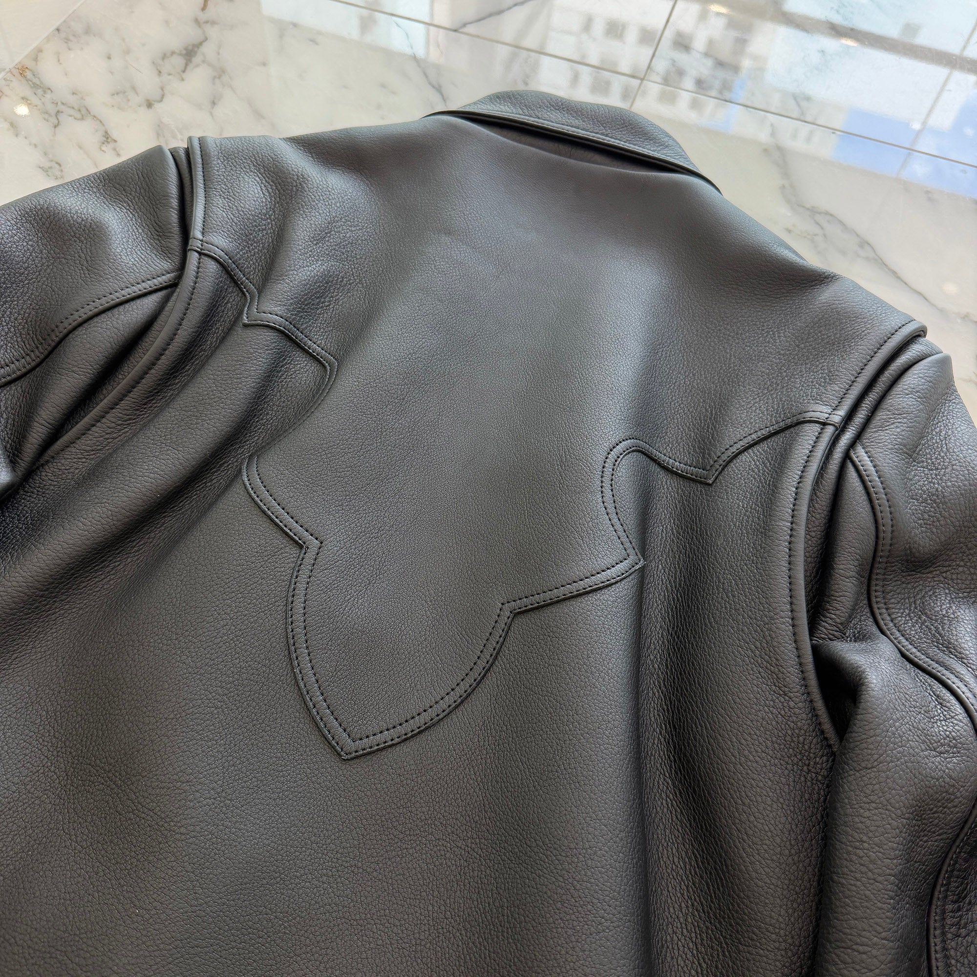 CHROME HEARTS Classic Jean Leather Jacket Size S クロムハーツ クラシック ジーン レザー ジャケット サイズS