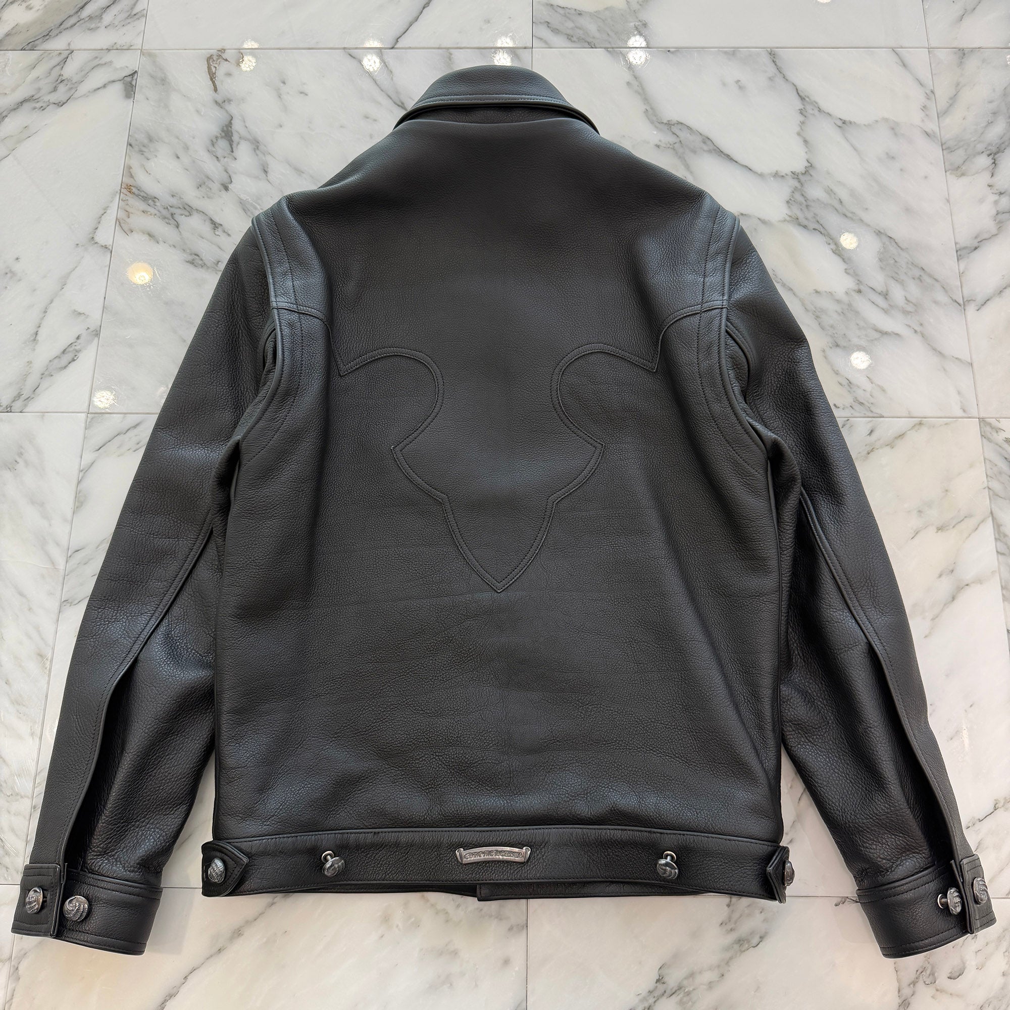 CHROME HEARTS Classic Jean Leather Jacket Size S クロムハーツ クラシック ジーン レザー ジャケット サイズS