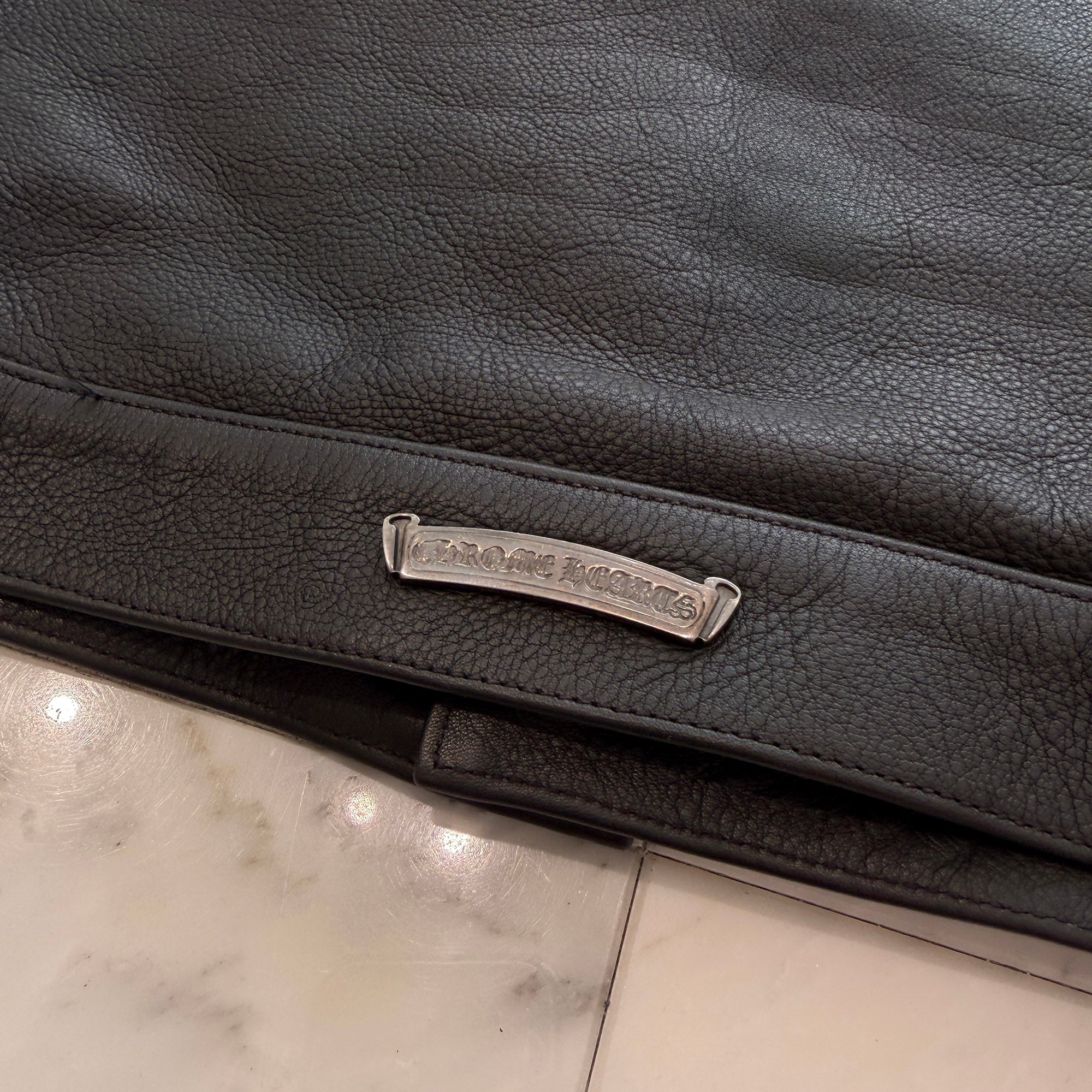 CHROME HEARTS Classic Jean Leather Jacket Size S クロムハーツ クラシック ジーン レザー ジャケット サイズS