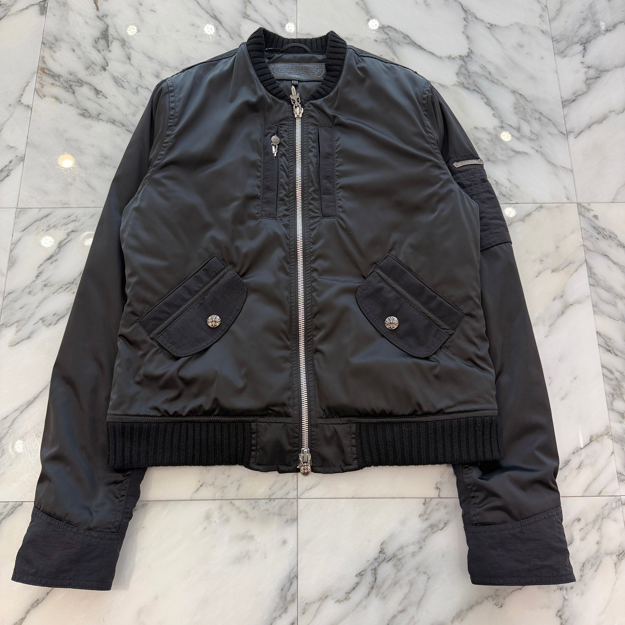CHROME HEARTS CH Plus Patch Uncle Slam Bomber Jacket Size M クロムハーツ CHプラス パッチ アンクル スラム ボンバージャケット サイズM