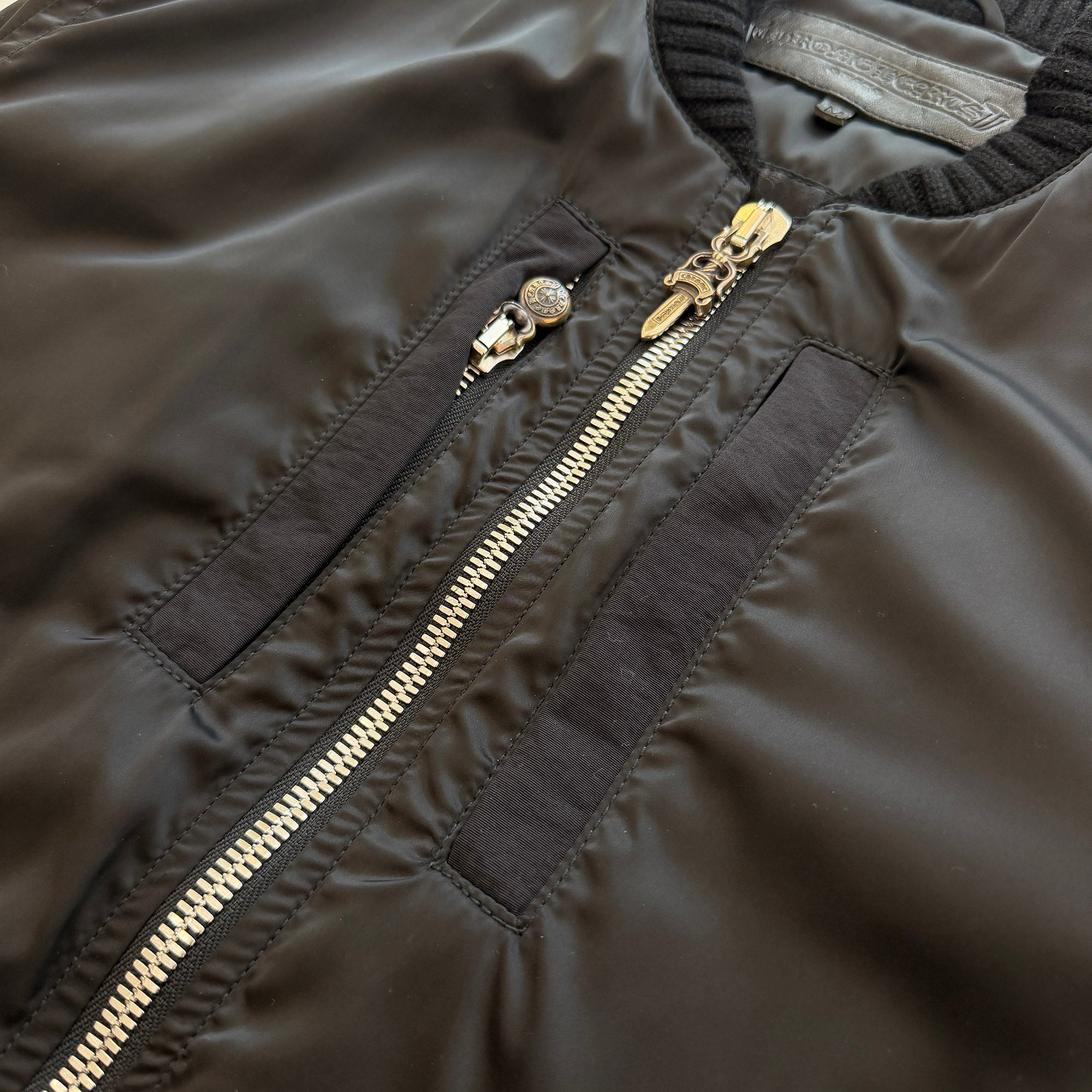 CHROME HEARTS CH Plus Patch Uncle Slam Bomber Jacket Size M クロムハーツ CHプラス パッチ アンクル スラム ボンバージャケット サイズM