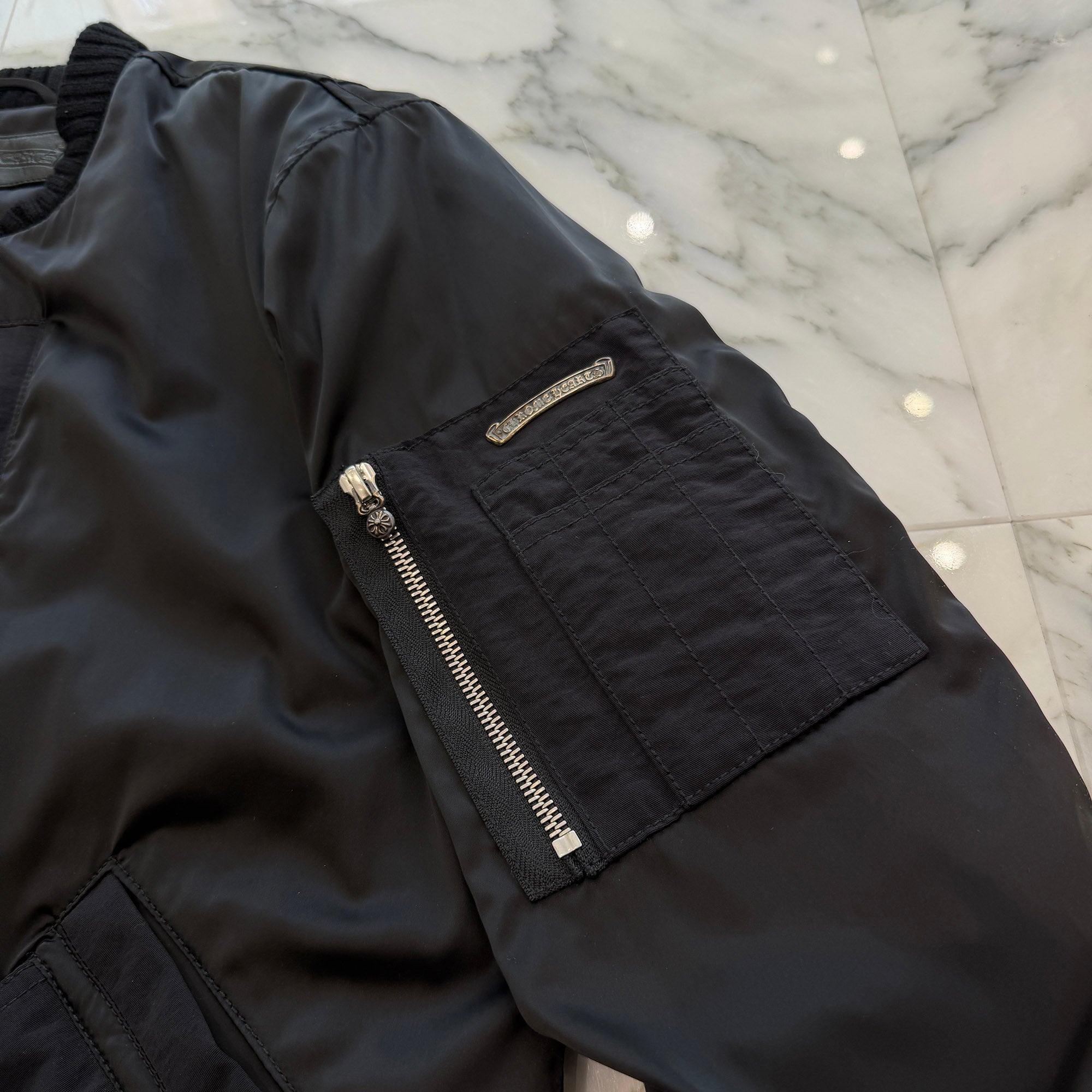 CHROME HEARTS CH Plus Patch Uncle Slam Bomber Jacket Size M クロムハーツ CHプラス パッチ アンクル スラム ボンバージャケット サイズM
