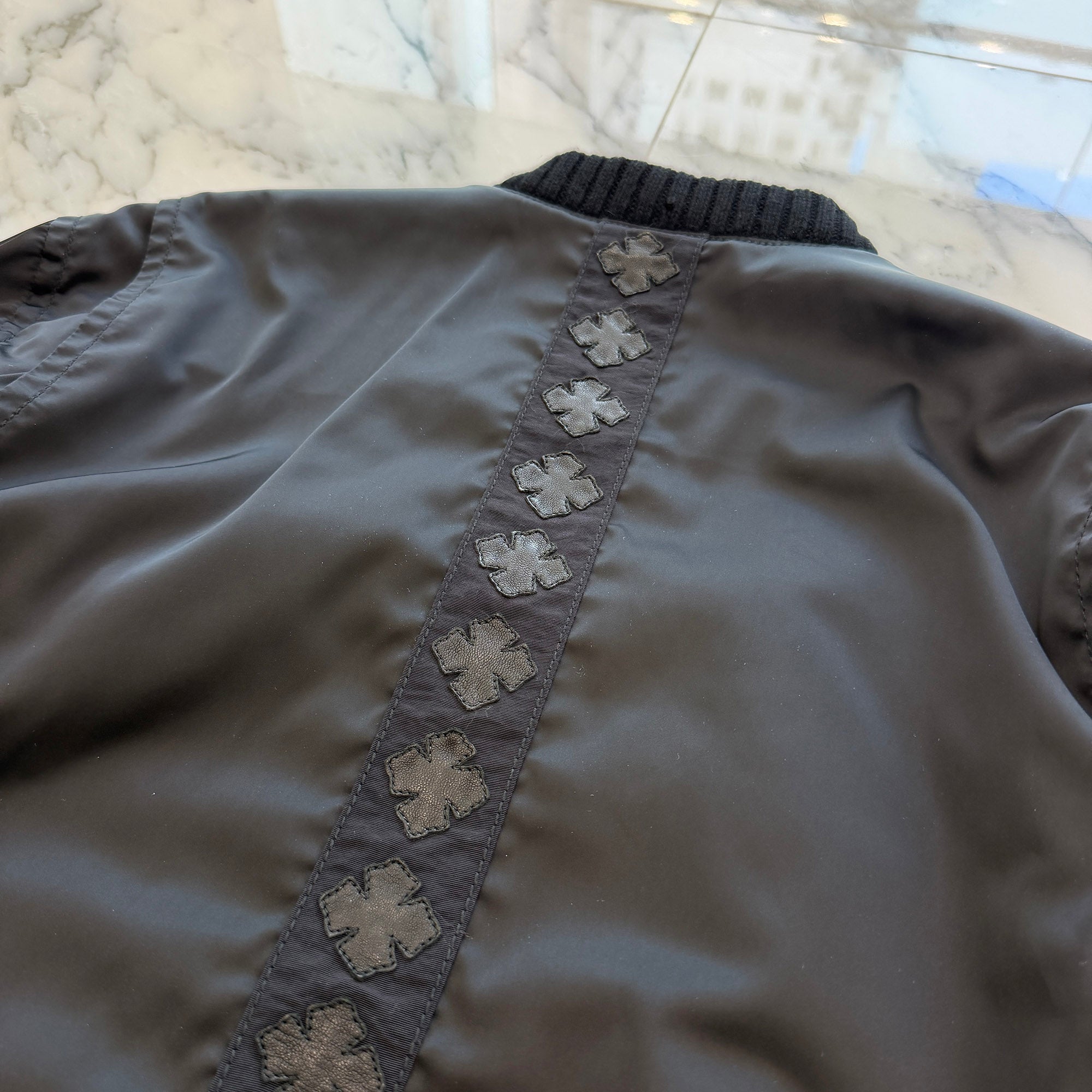 CHROME HEARTS CH Plus Patch Uncle Slam Bomber Jacket Size M クロムハーツ CHプラス パッチ アンクル スラム ボンバージャケット サイズM