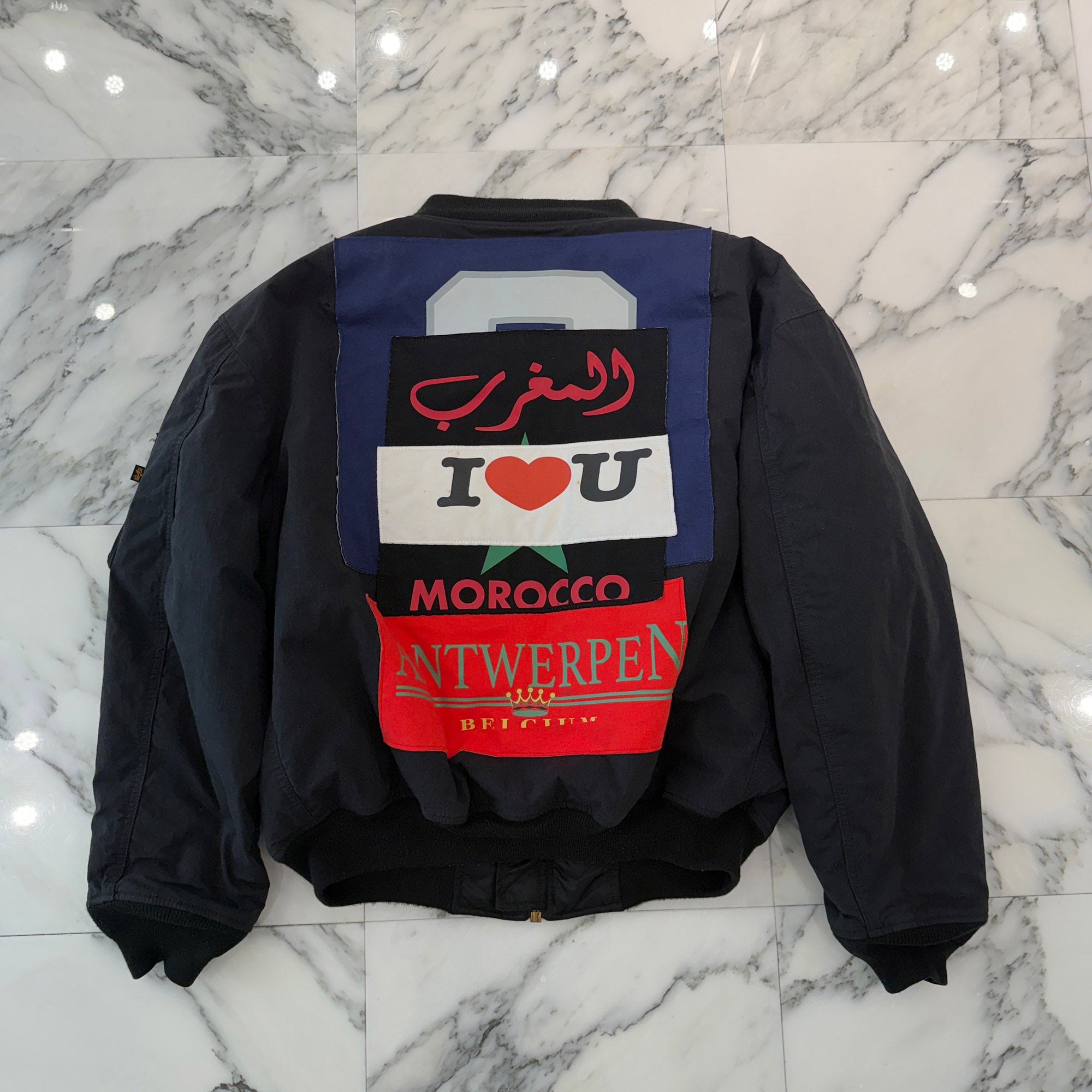 VETEMENTS × ALPHA INDUSTRIES 2018AW Reversible Patchwork Oversized Bomber Jacket UAH19JA303 Size XS ヴェトモン×アルファ インダストリーズ リバーシブル パッチワーク オーバーサイズ ボンバージャケット サイズXS
